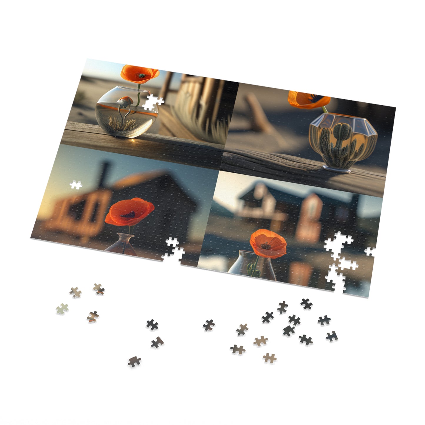 Jigsaw Puzzle (30, 110, 252, 500,1000-Piece) Orange Poppy in a Vase 5