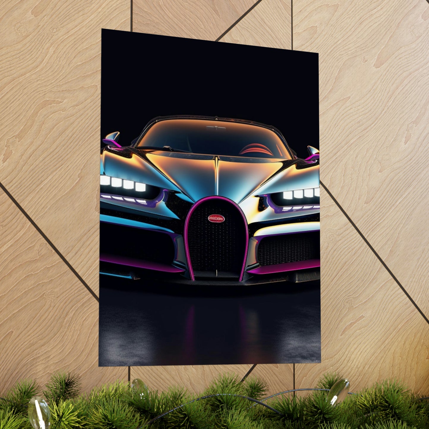 Premium Matte Vertical Posters Hyper Bugatti Chiron 1