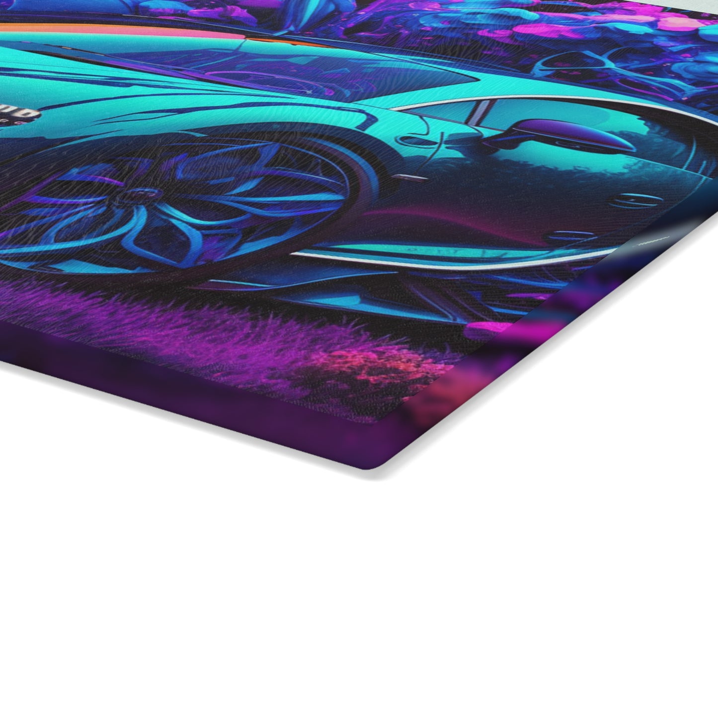 Glass Cutting Board Bugatti Neon Chiron 3