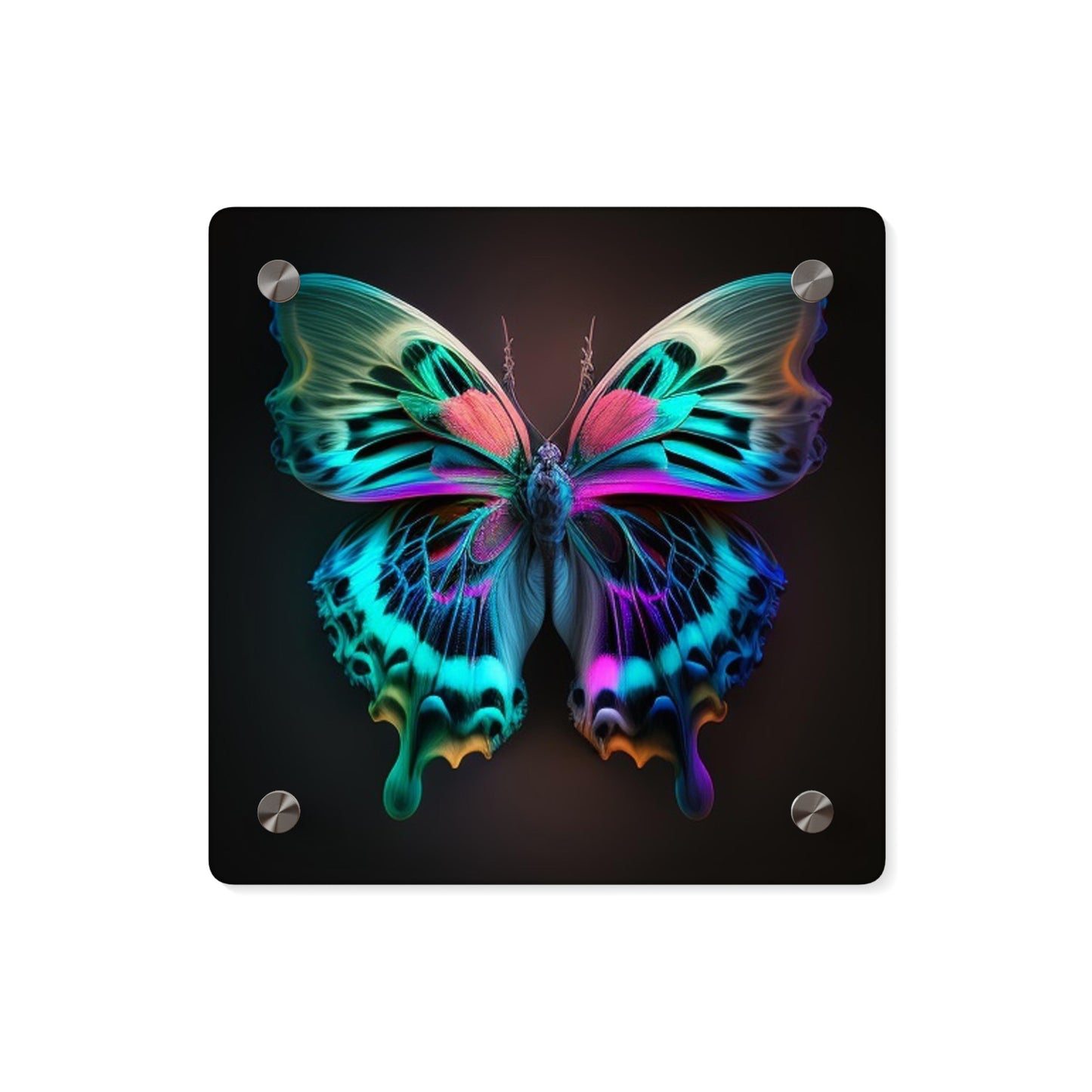 Acrylic Wall Art Panels Neon Butterfly Fusion 1