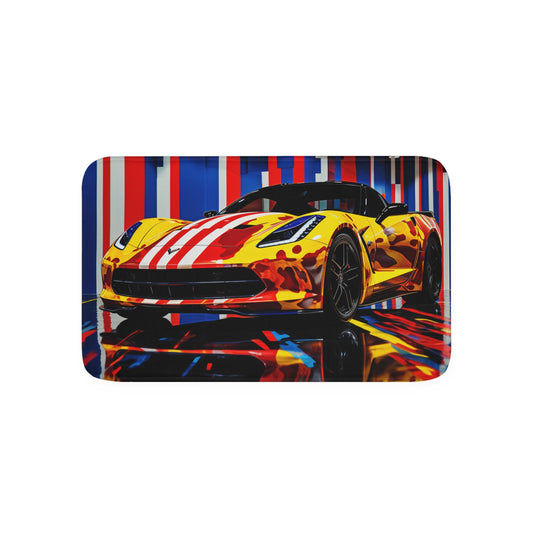 Memory Foam Bath Mat Macro Flag Ferrari 4