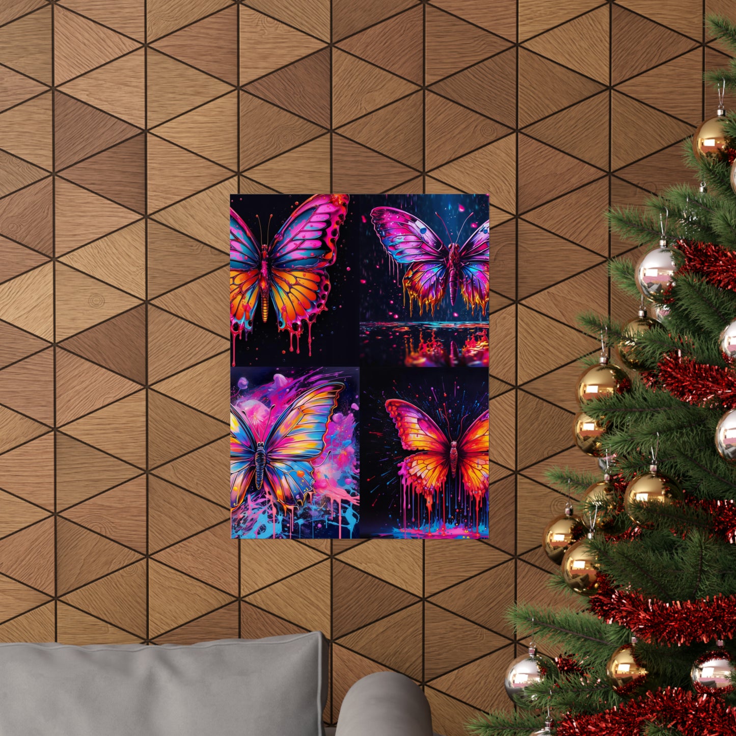 Premium Matte Vertical Posters Pink Butterfly Flair 5