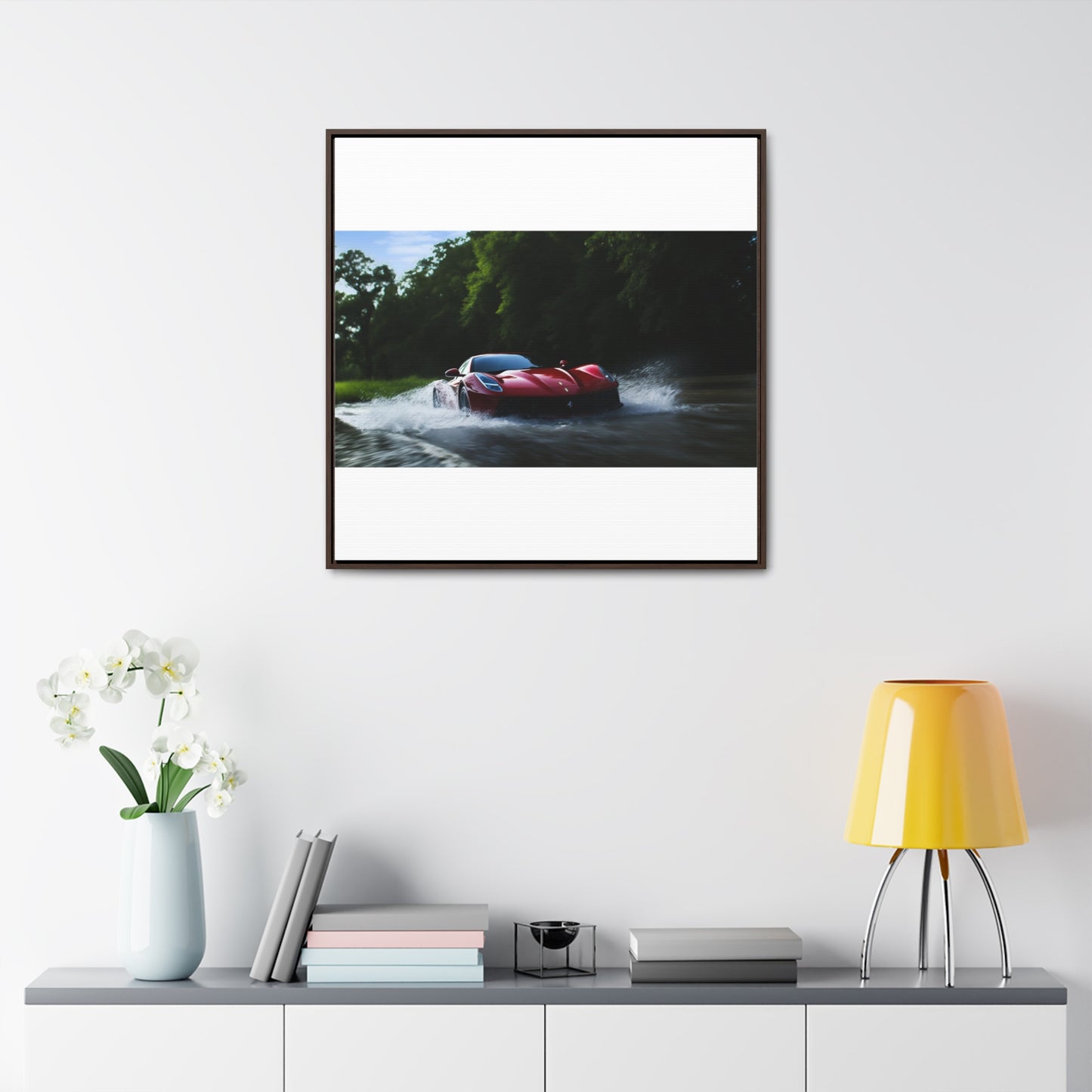 Gallery Canvas Wraps, Square Frame Water Ferrari Splash 1