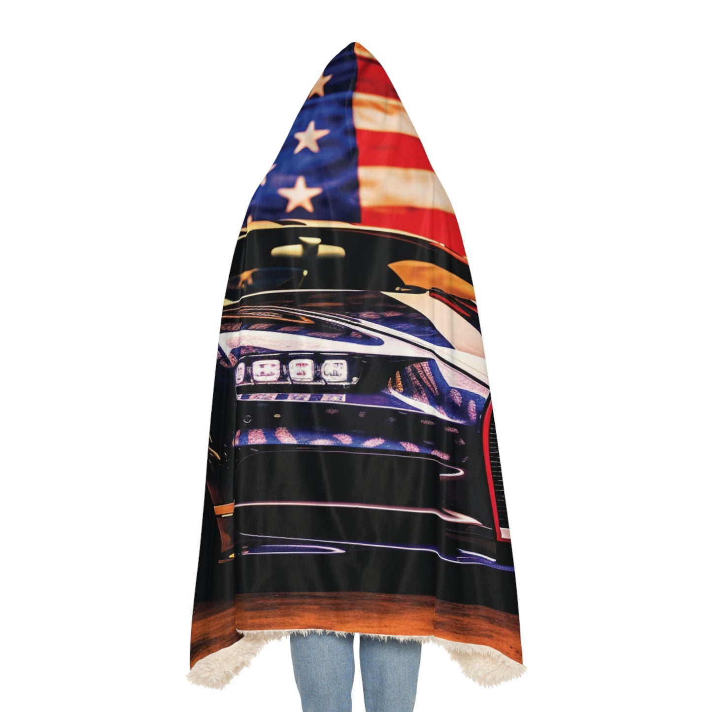 Snuggle Hooded Blanket Macro Bugatti American Flag 4