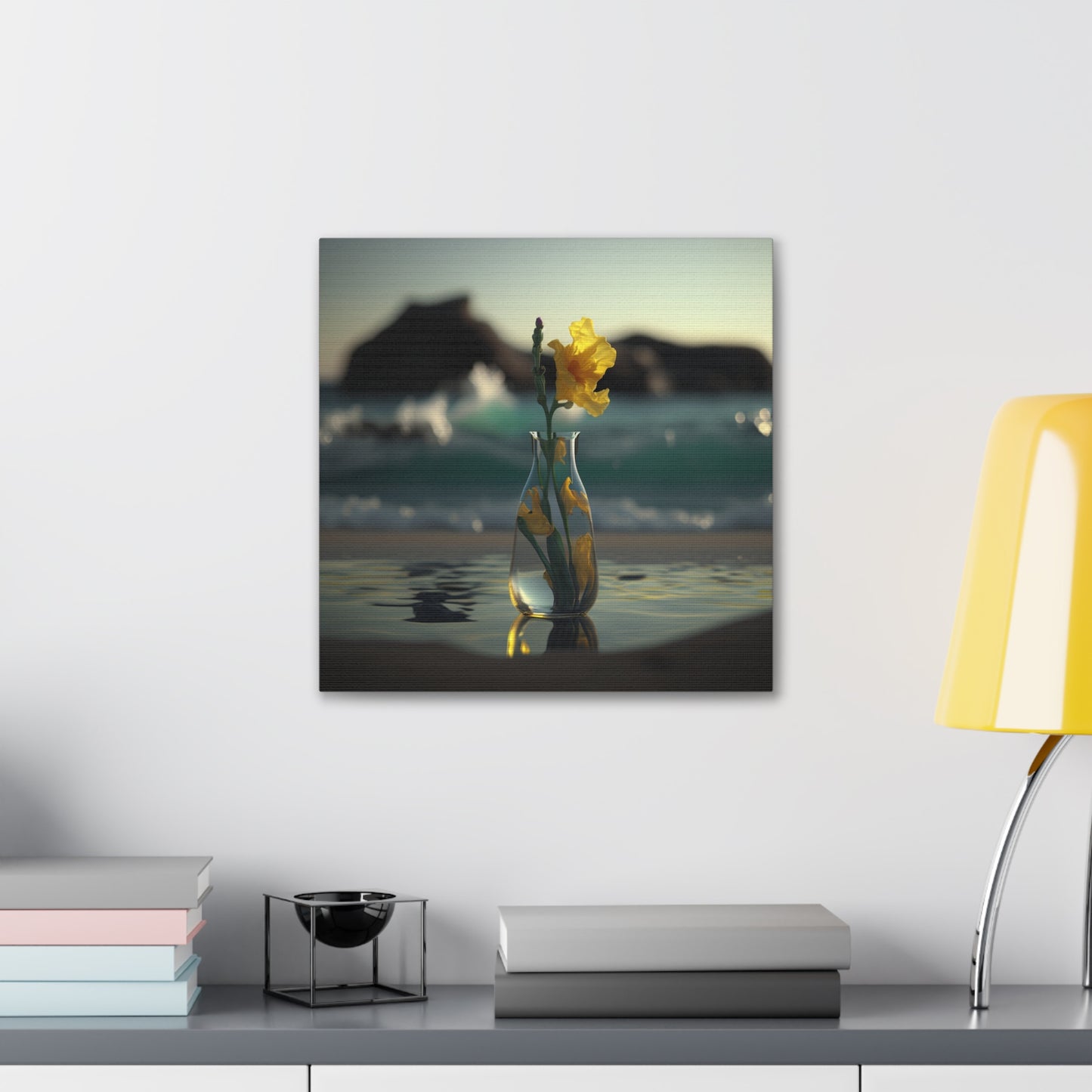 Canvas Gallery Wraps Yellow Gladiolus glass 2
