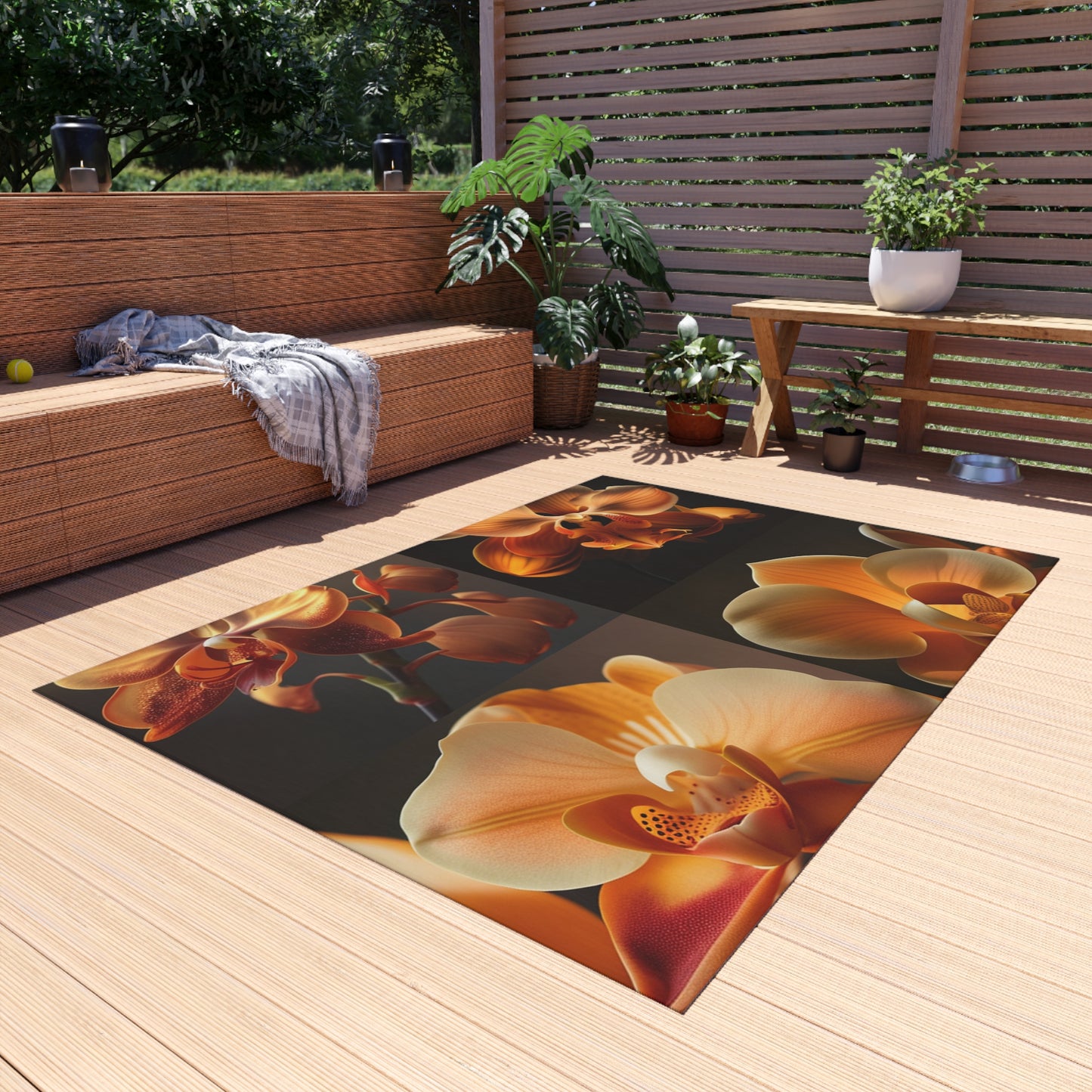 Outdoor Rug  Orange Orchid 5