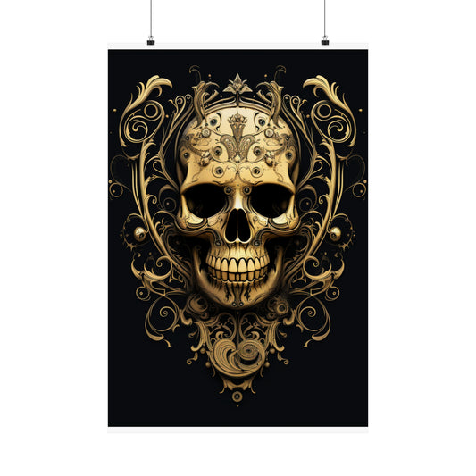 Premium Matte Vertical Posters Skull Treble Clef 3