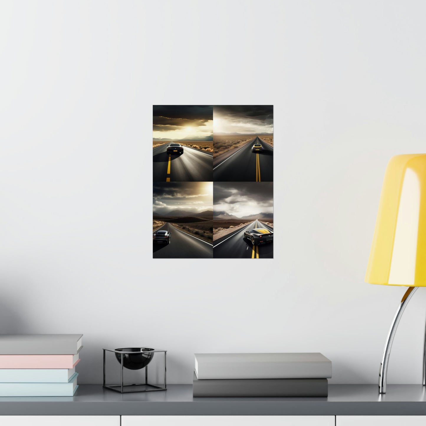 Premium Matte Vertical Posters Ferrari Road 5