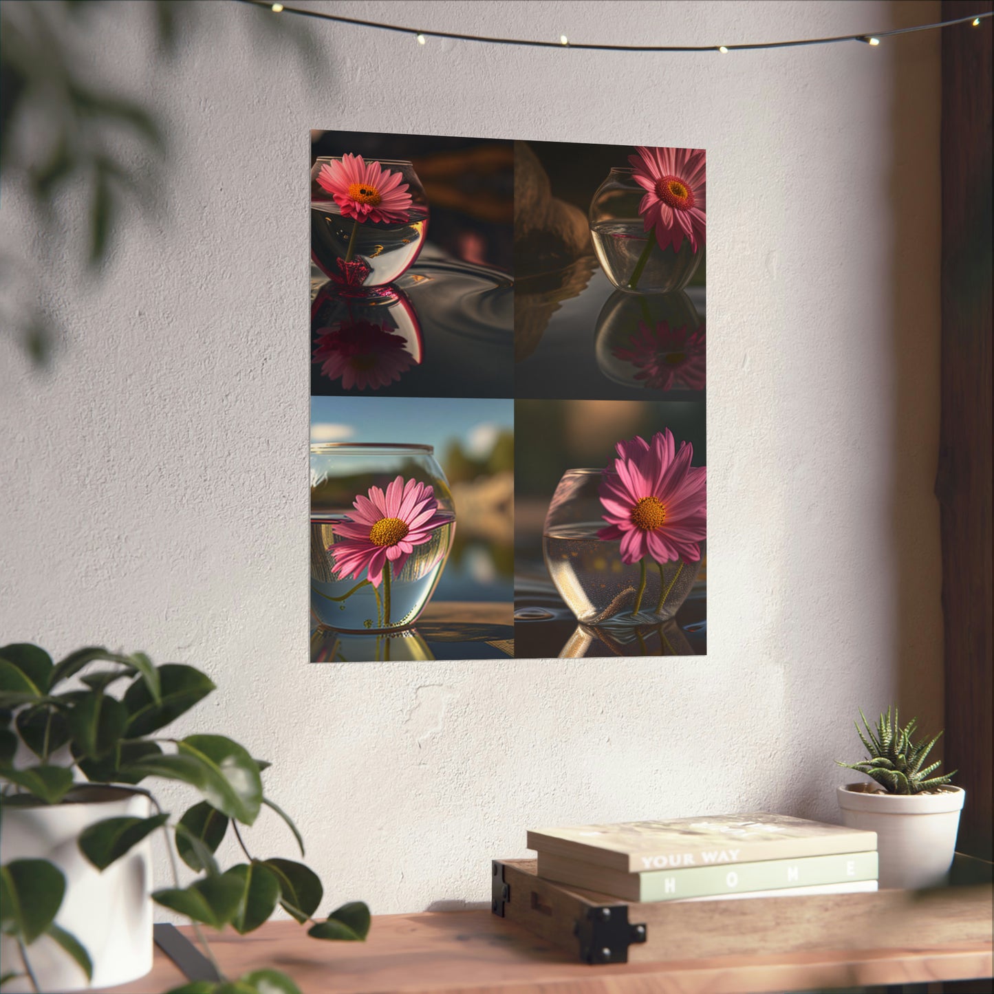 Premium Matte Vertical Posters Pink Daisy 5