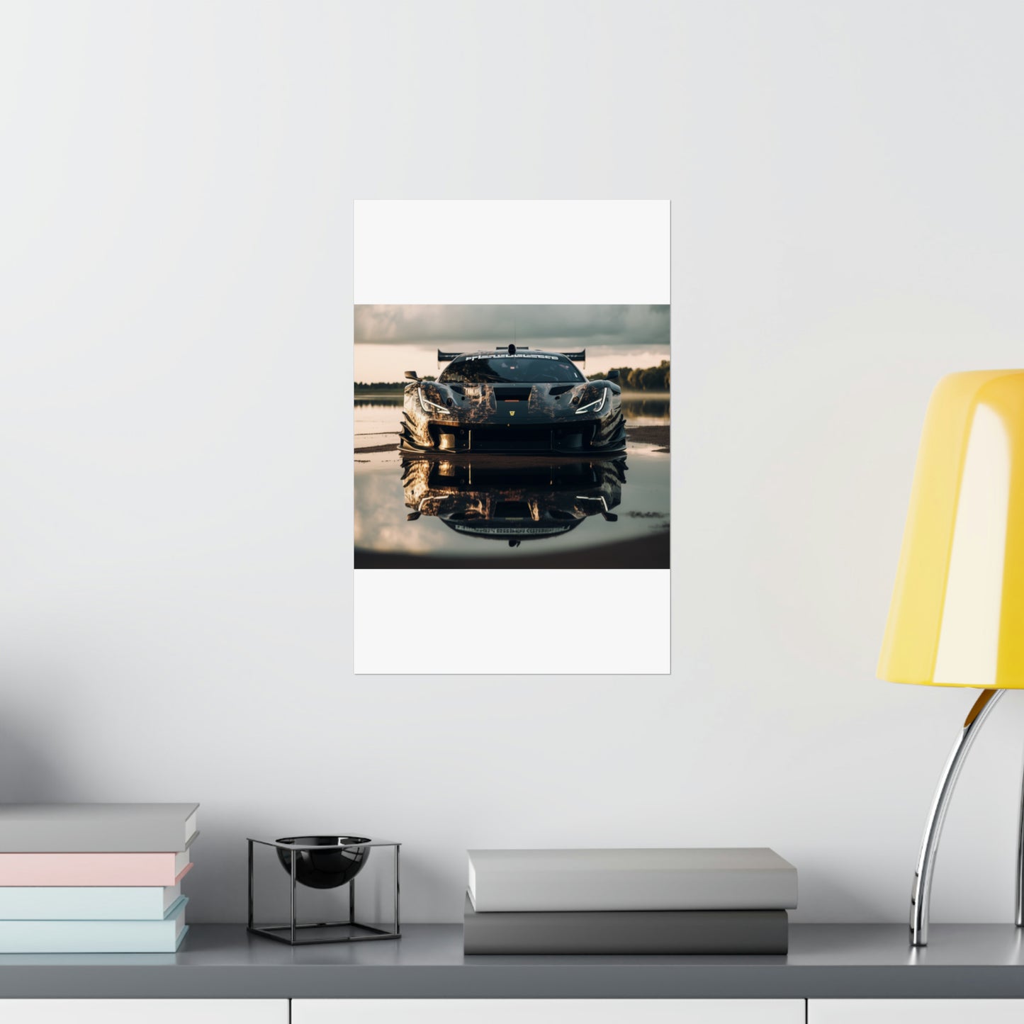 Premium Matte Vertical Posters Ferrari Lake 3