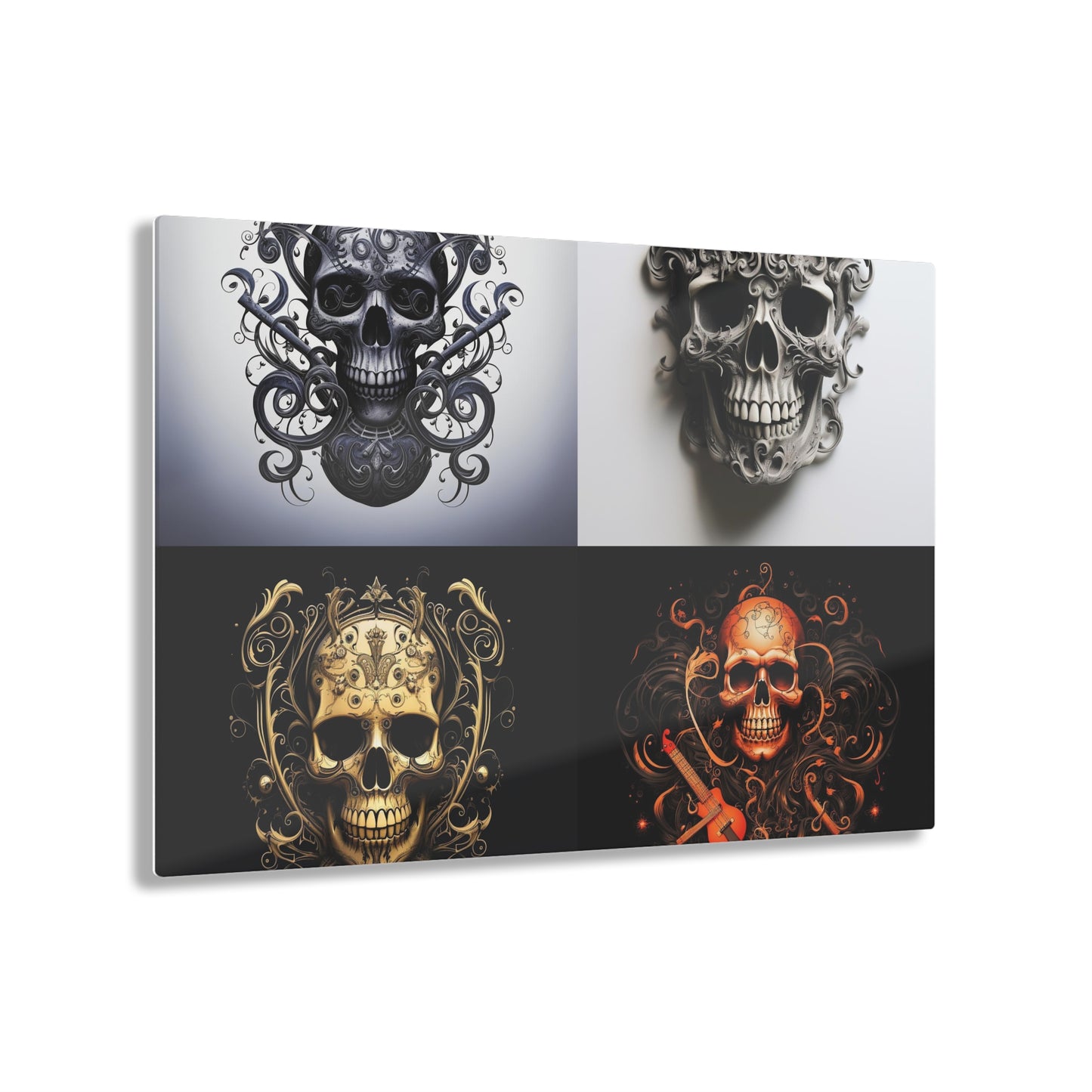 Acrylic Prints Skull Treble Clef 5