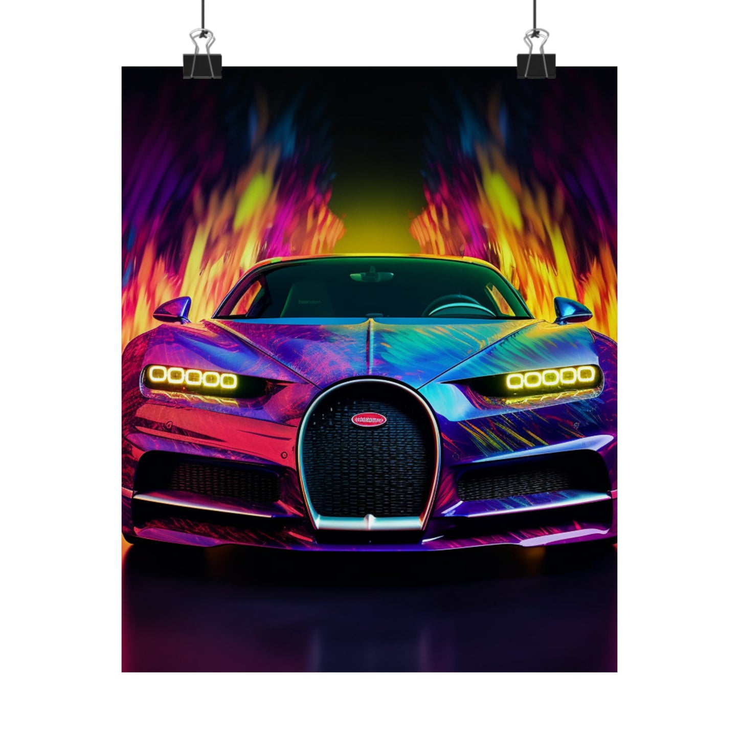 Premium Matte Vertical Posters Florescent Bugatti Flair 3