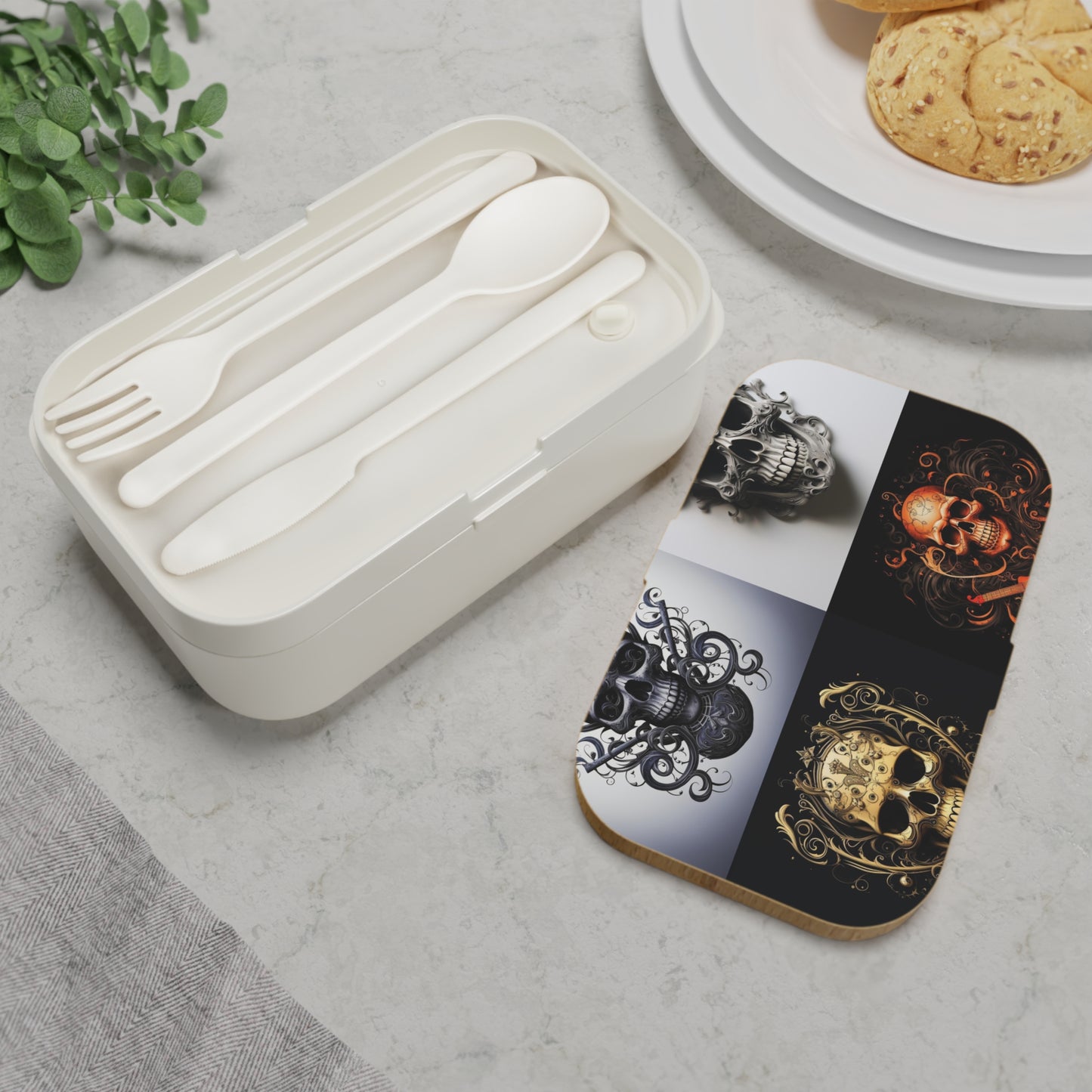 Bento Lunch Box Skull Treble Clef 5