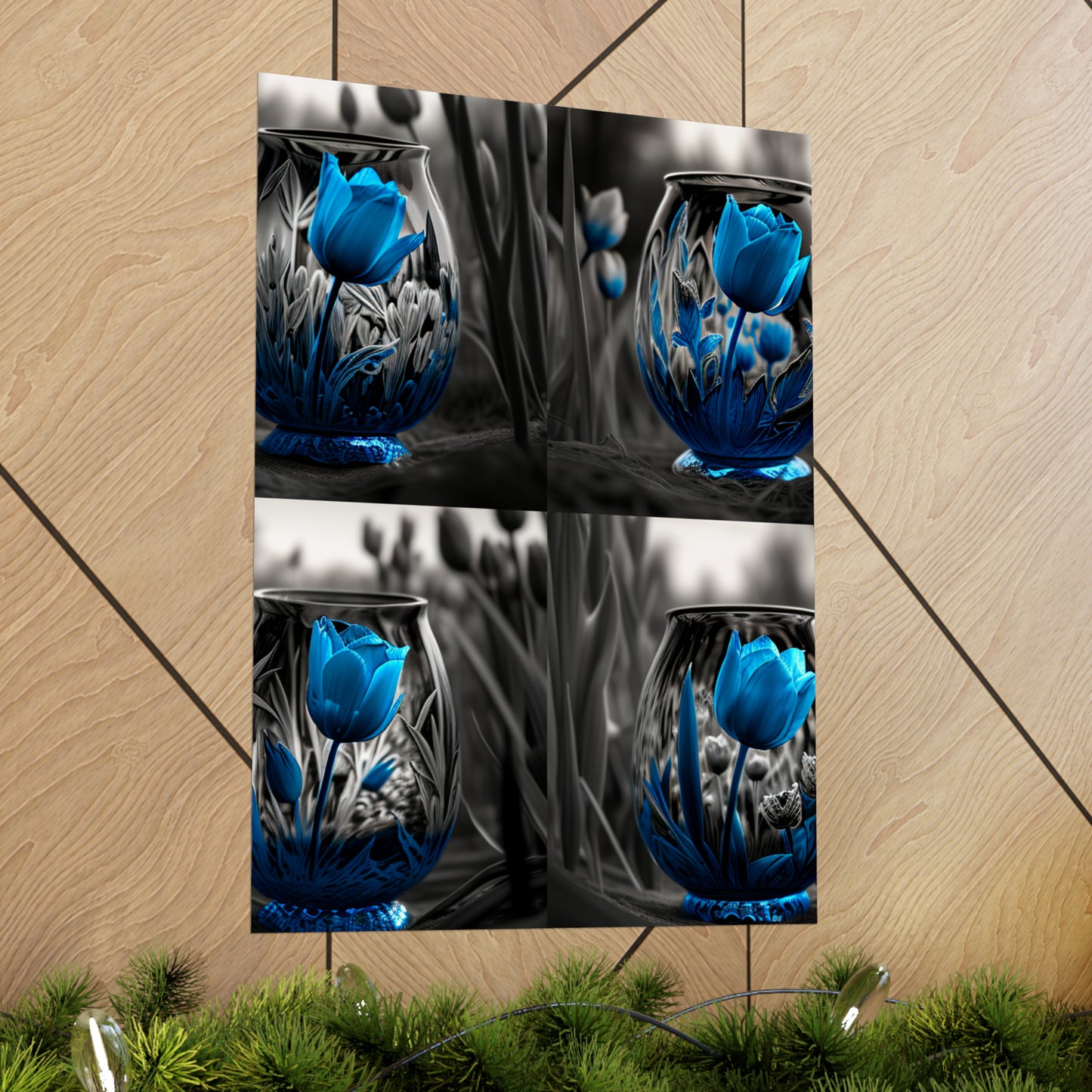 Premium Matte Vertical Posters Tulip Blue 5