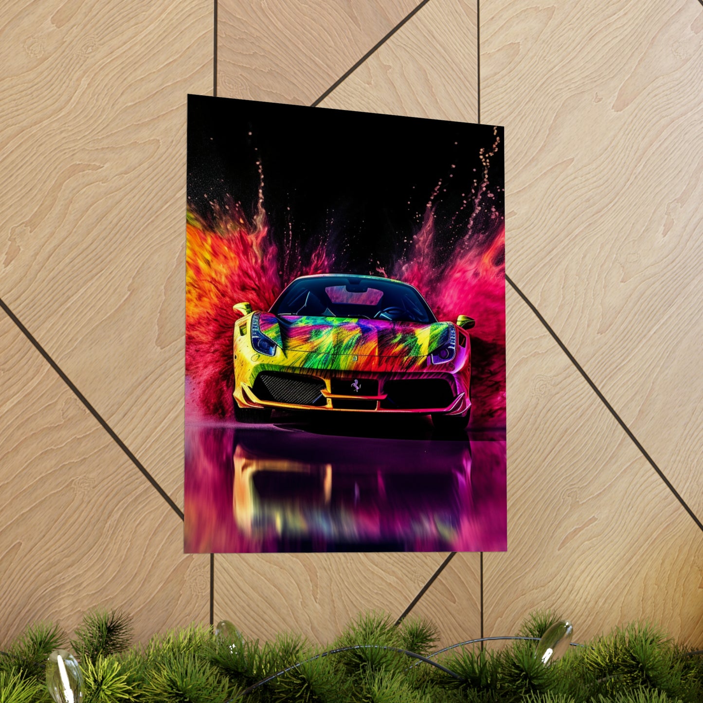 Premium Matte Vertical Posters Farrari Water 2