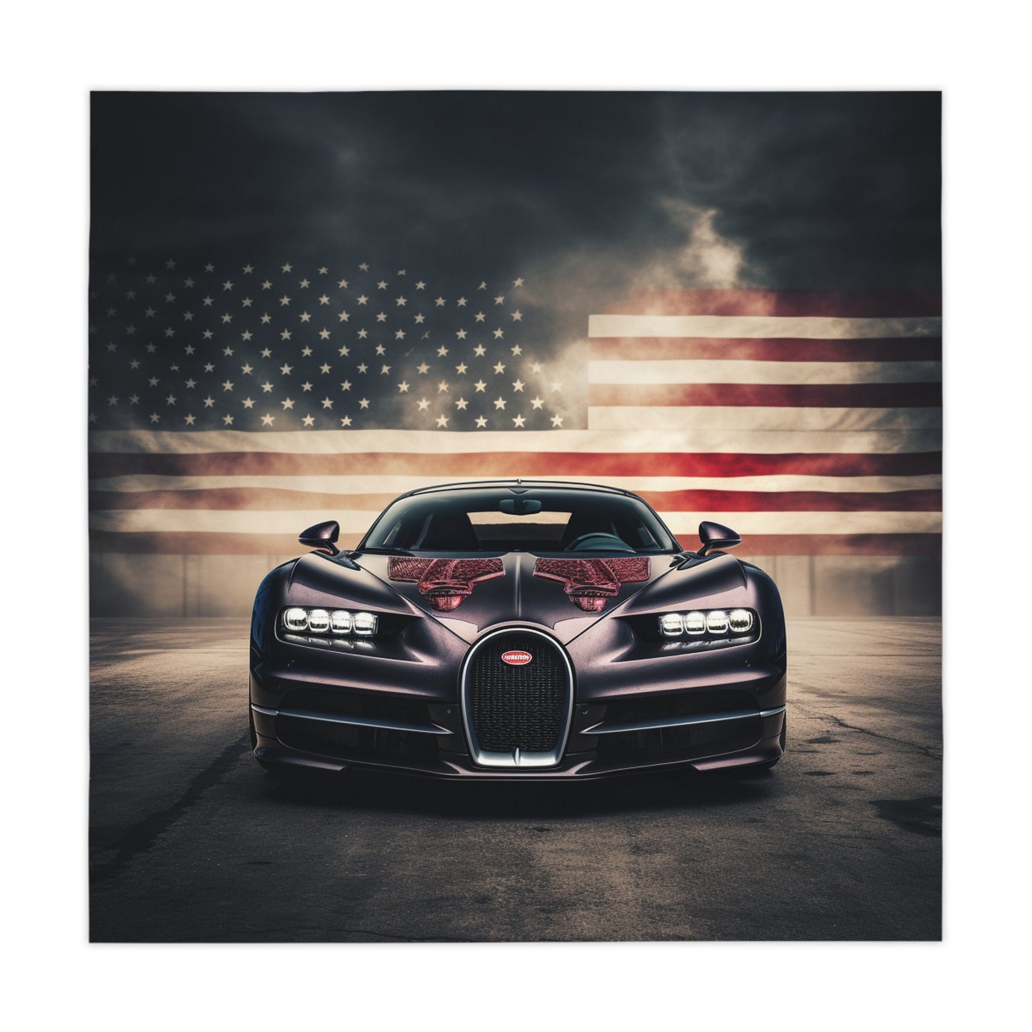 Tablecloth American Flag Background Bugatti 2