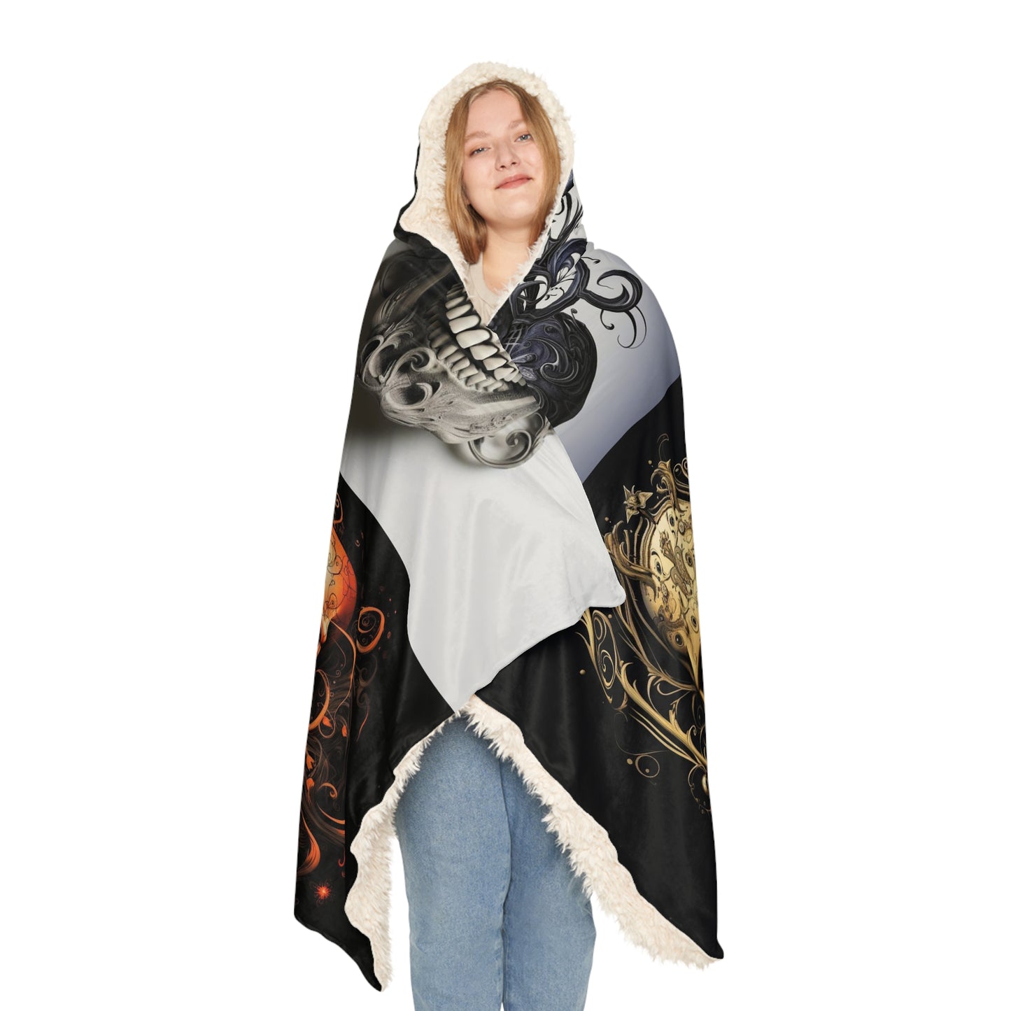 Snuggle Hooded Blanket Skull Treble Clef 5