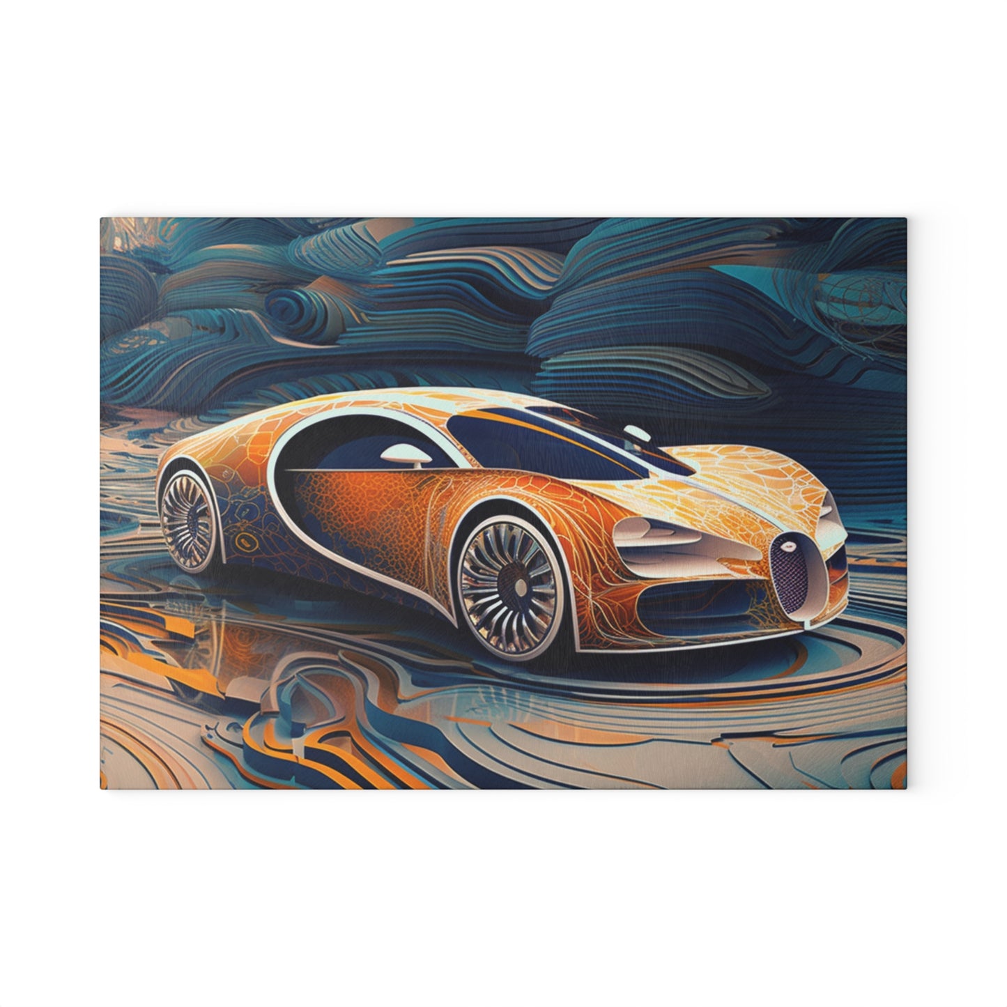 Glass Cutting Board Bugatti Abstract Flair 1