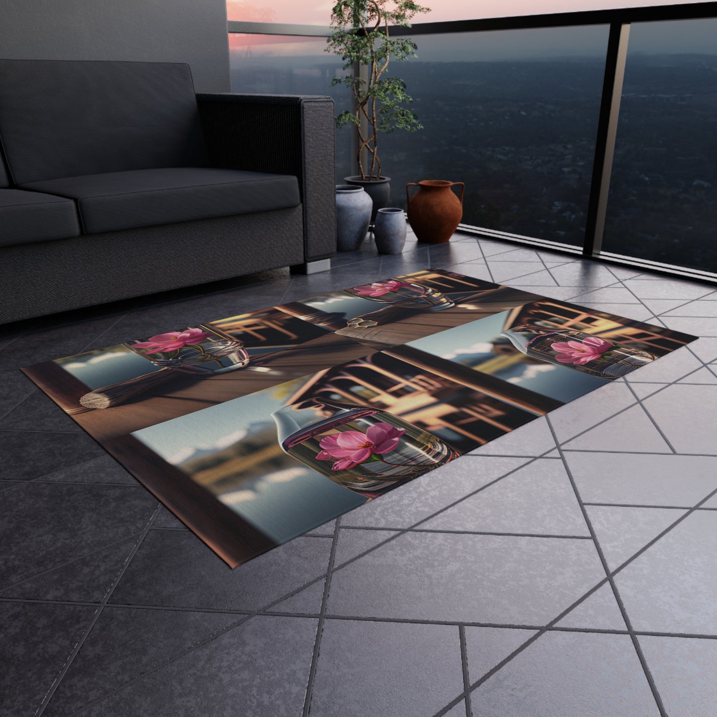 Outdoor Rug  Pink Magnolia 5