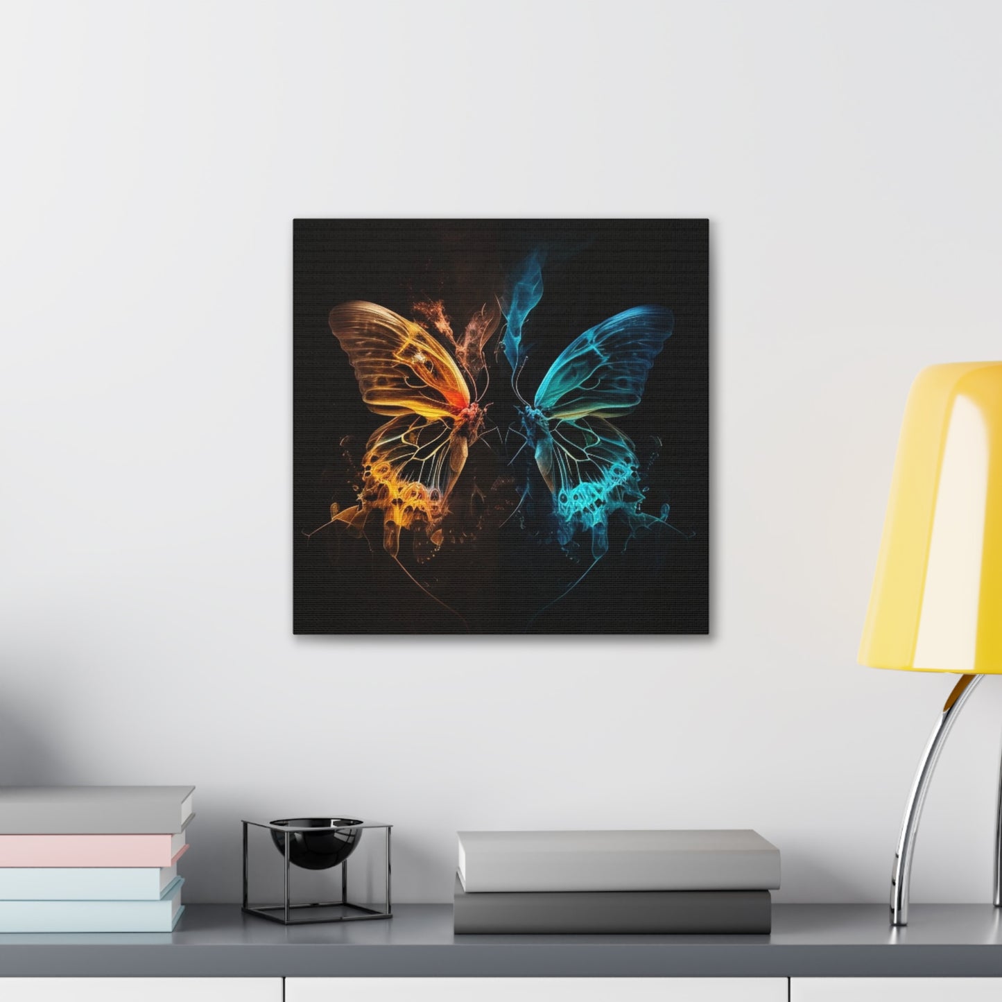 Canvas Gallery Wraps Kiss Neon Butterfly 3