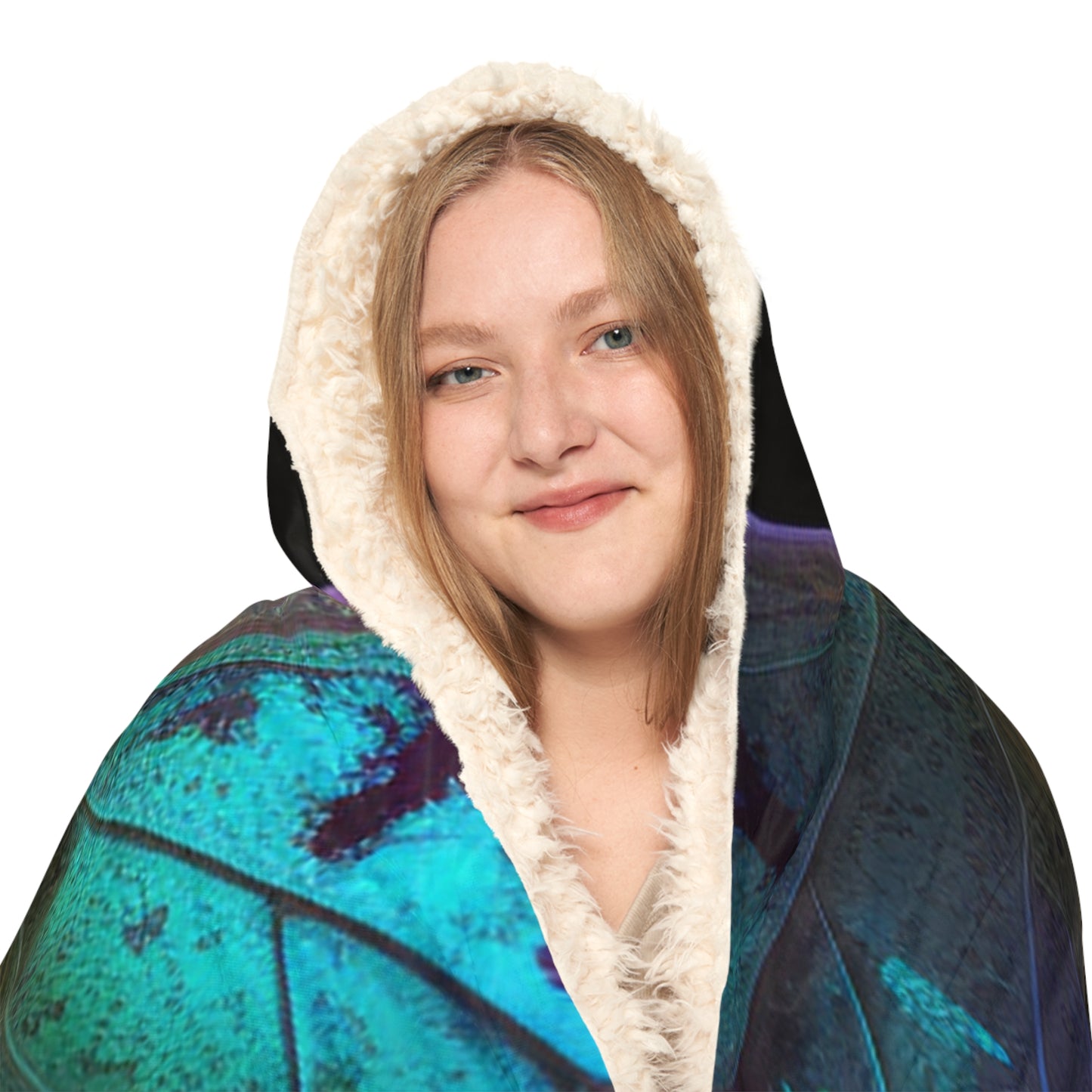 Snuggle Hooded Blanket Neon Hue Butterfly 4