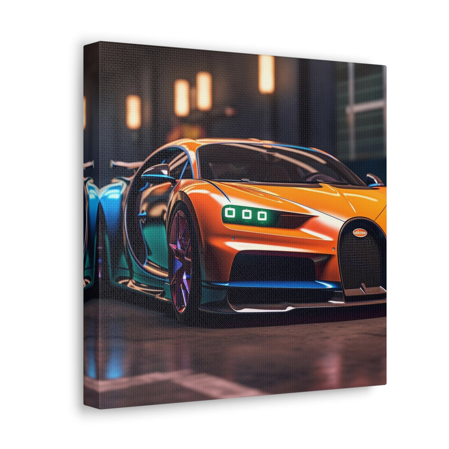 Canvas Gallery Wraps Hyper Bugatti Neon Chiron 1