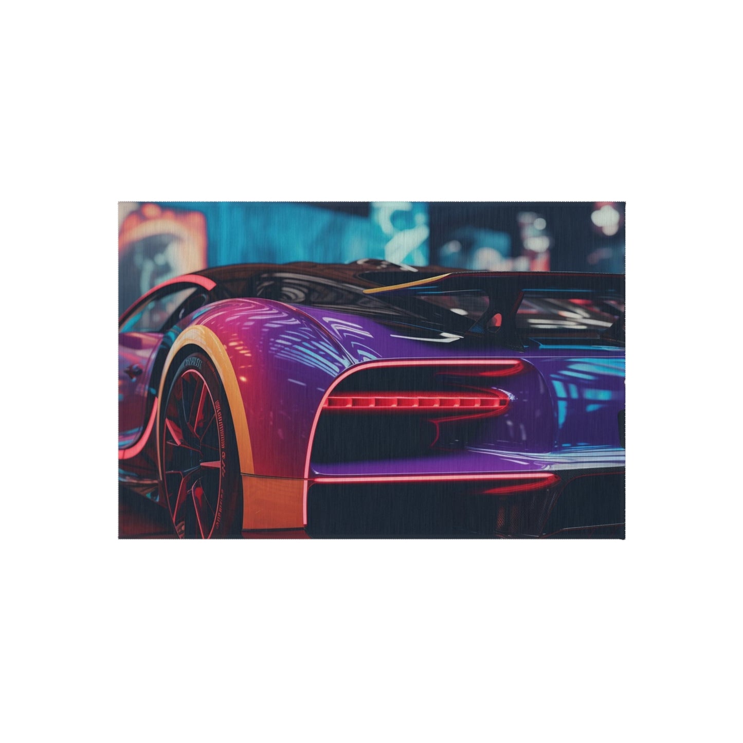 Outdoor Rug  Hyper Bugatti Neon Chiron 3