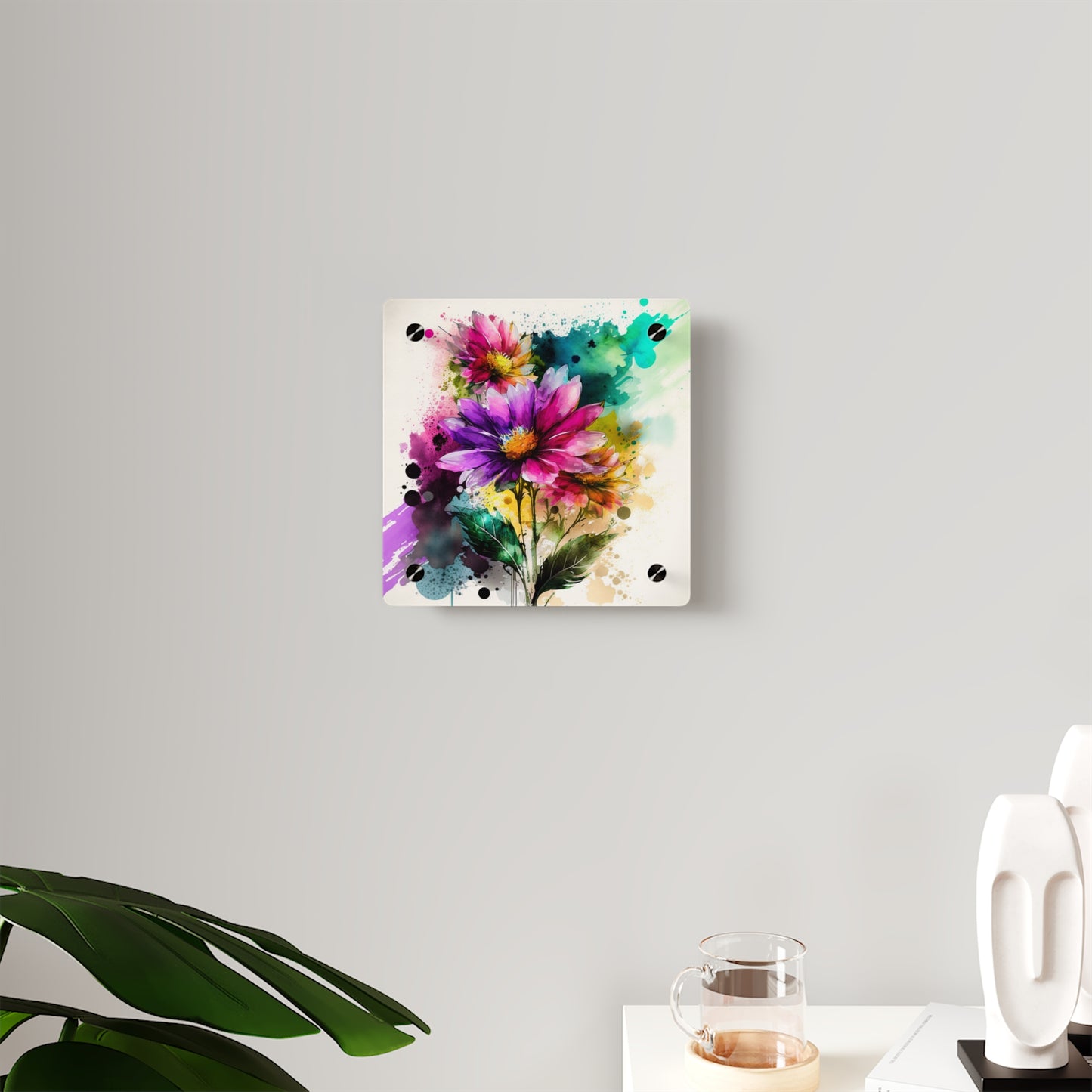 Acrylic Wall Art Panels Bright Spring Flowers 1