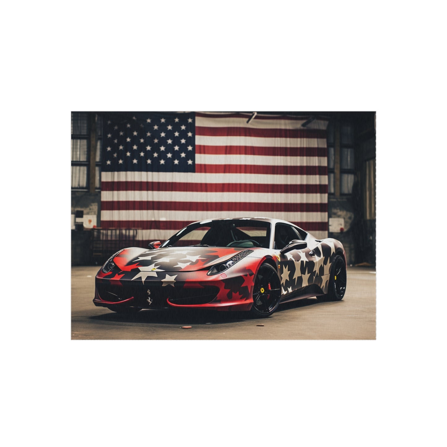 Outdoor Rug  American Flag Farrari 1