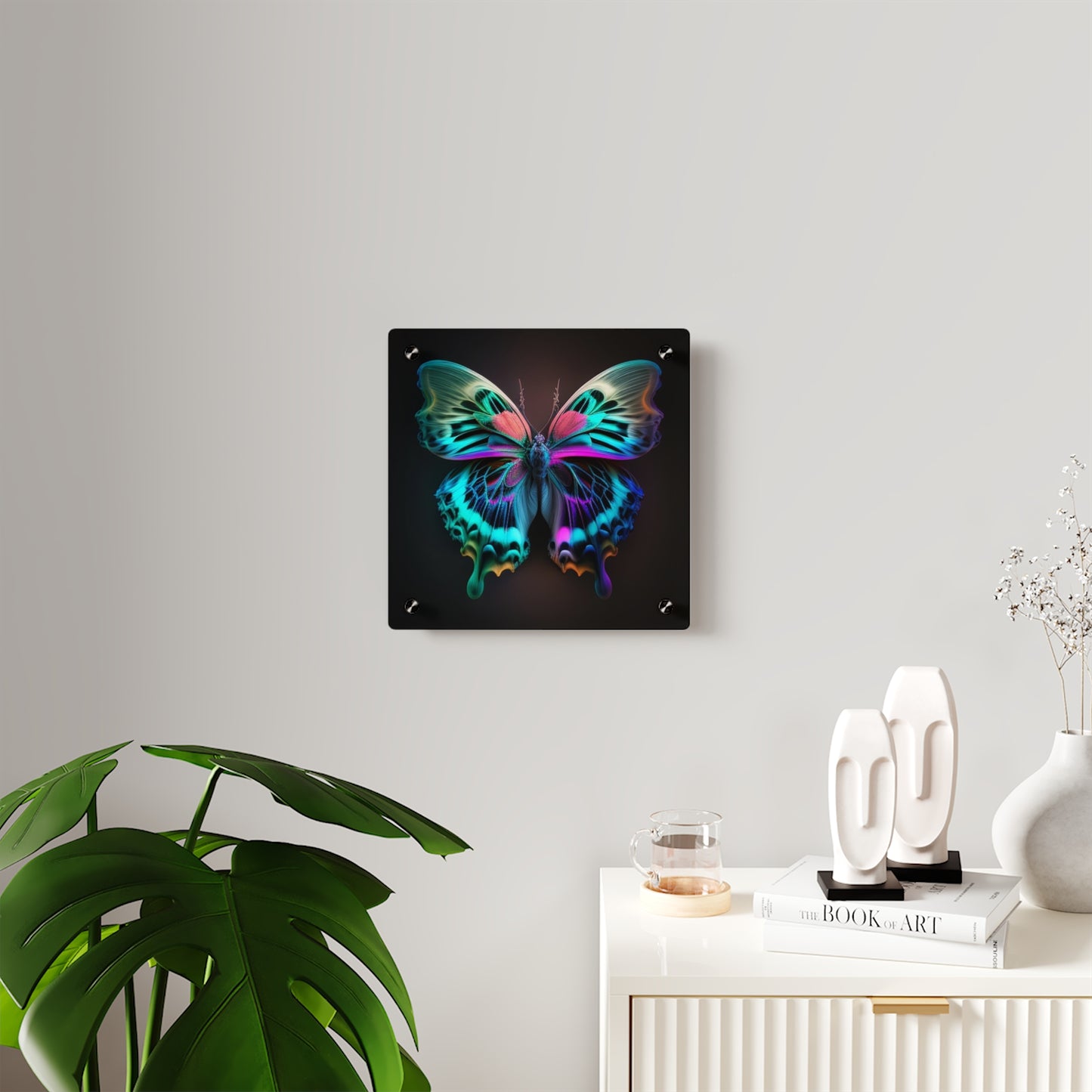 Acrylic Wall Art Panels Neon Butterfly Fusion 1