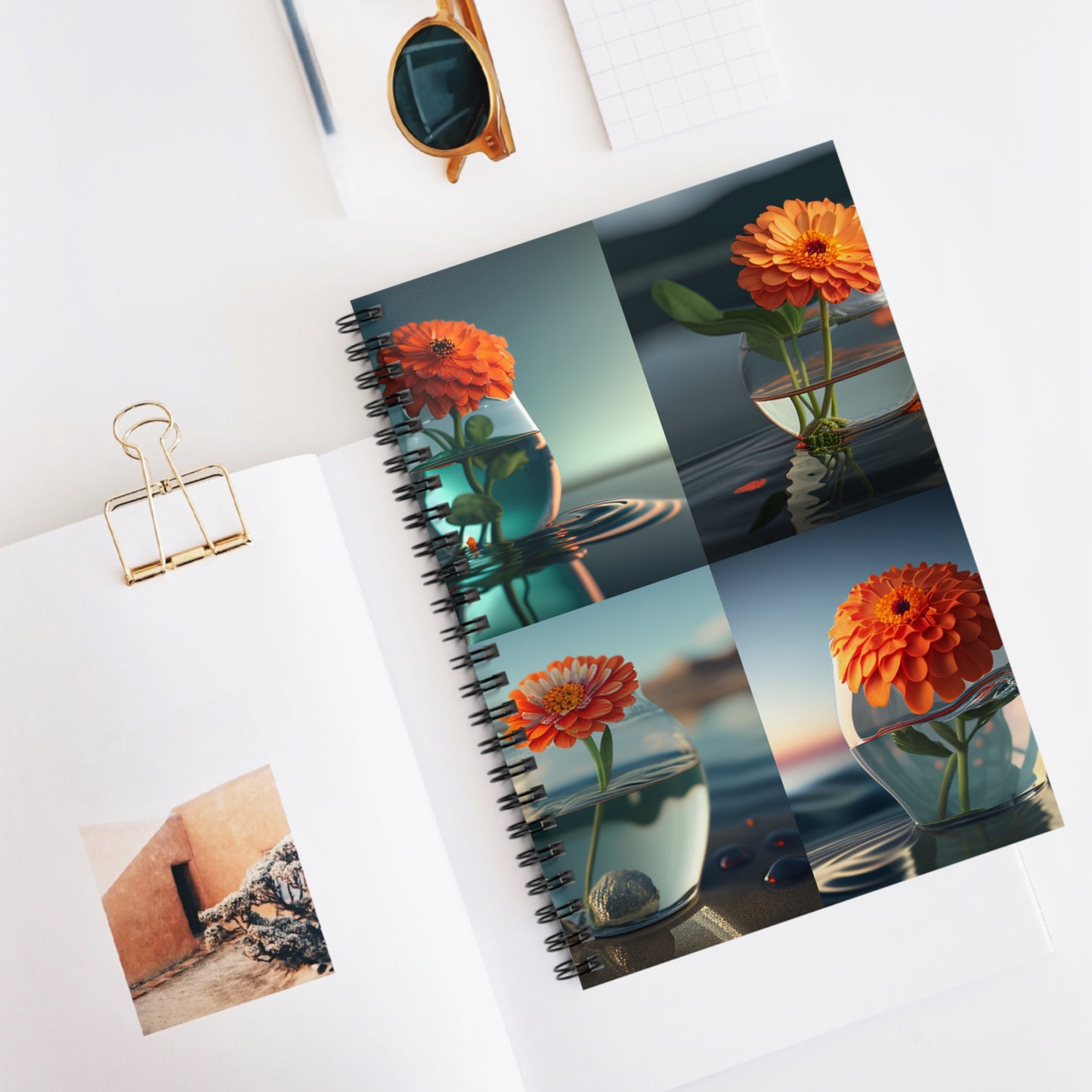 Spiral Notebook - Ruled Line Orange Zinnia 5