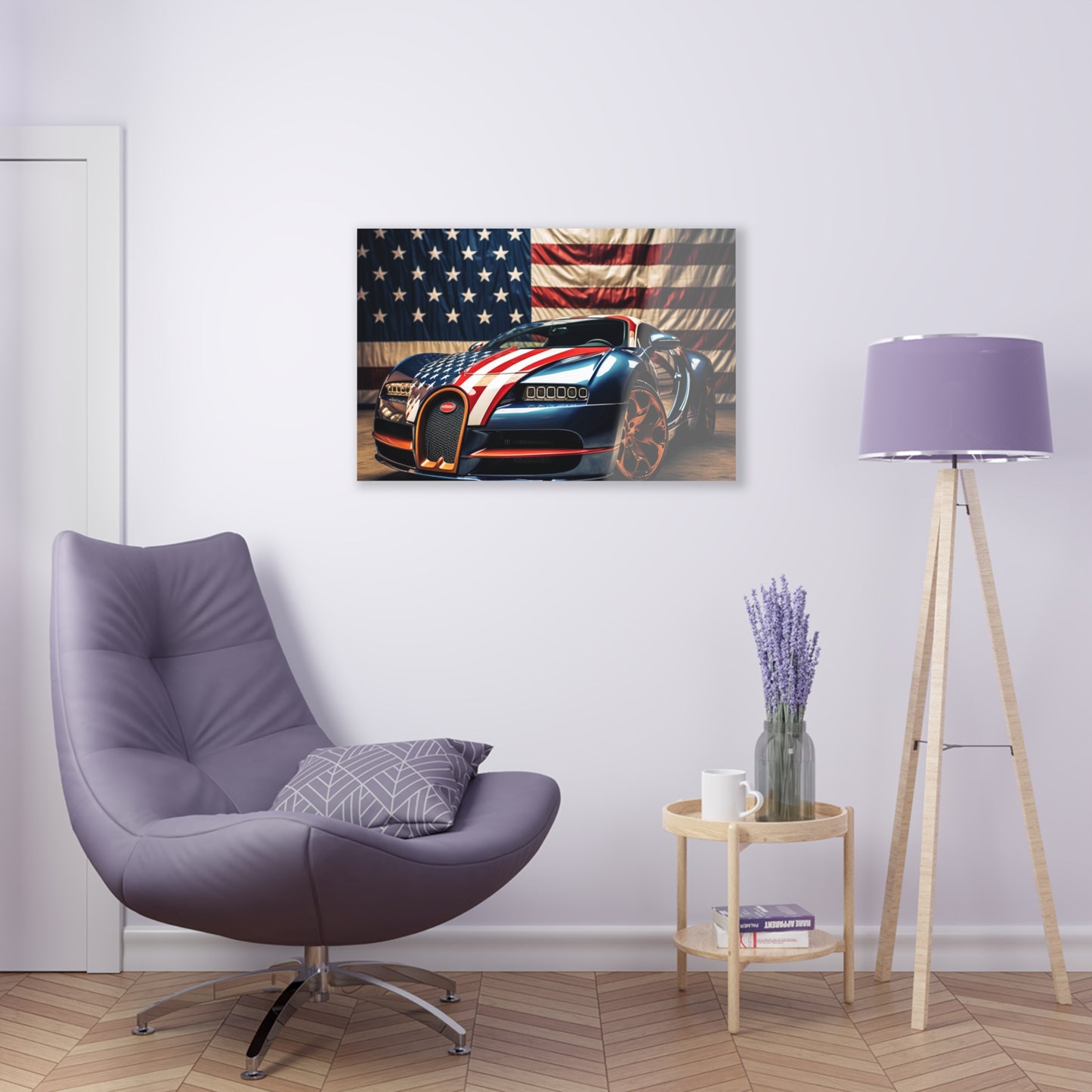 Acrylic Prints Bugatti Flag American 4