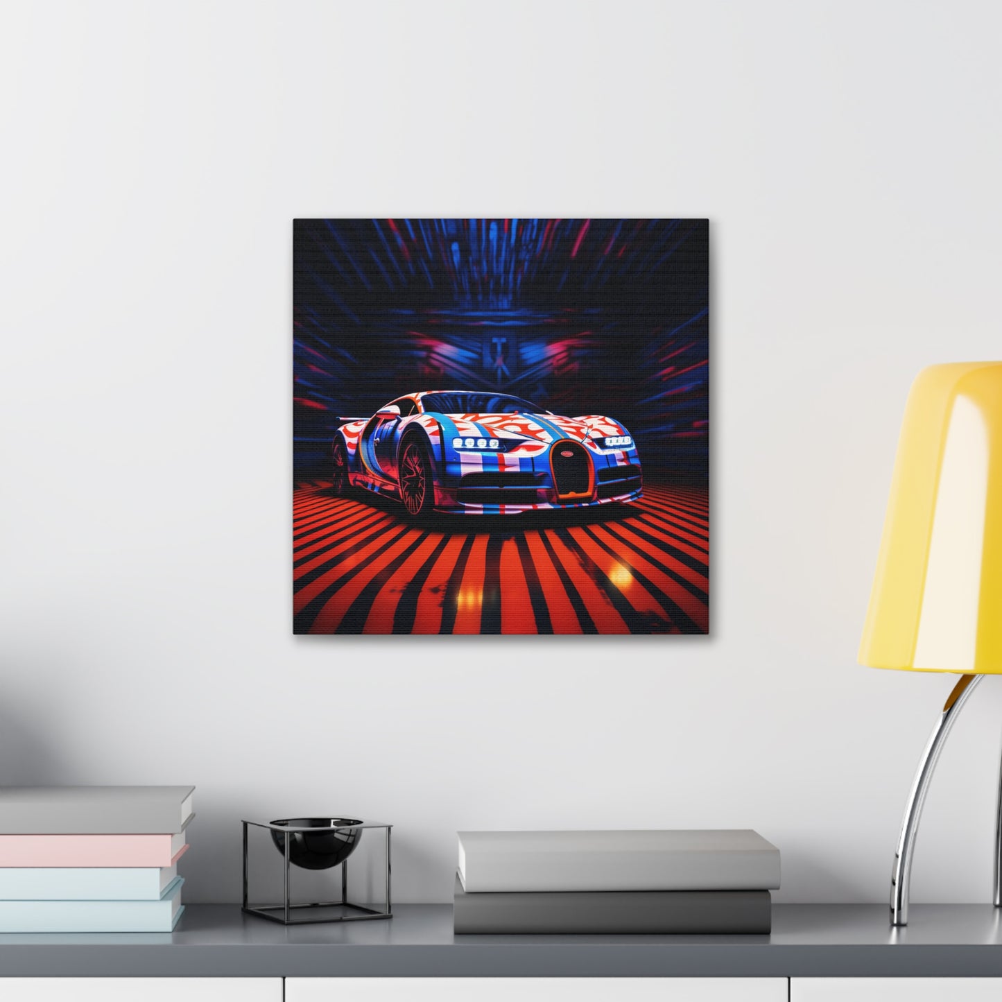 Canvas Gallery Wraps Macro Bugatti American Flag 1