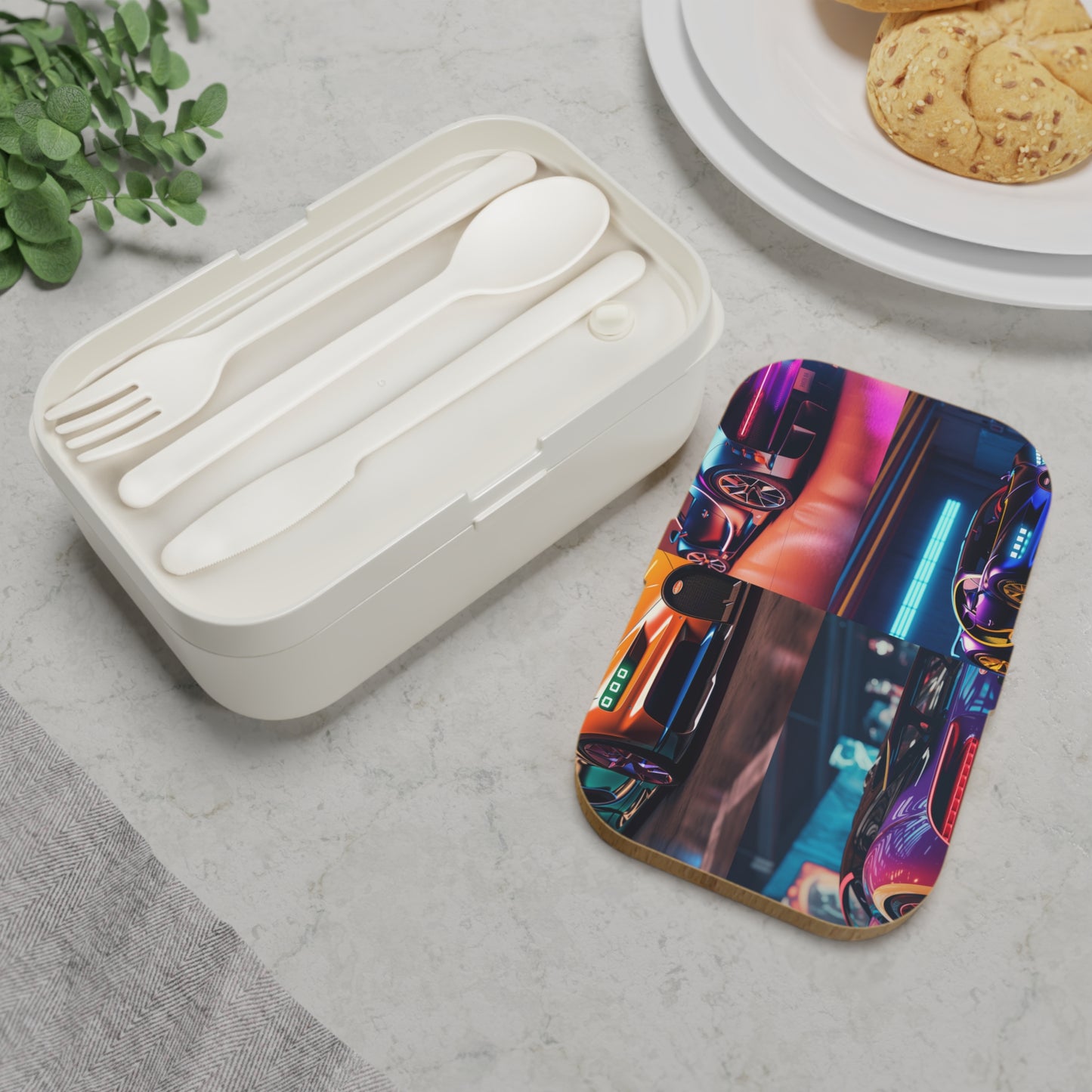 Bento Lunch Box Hyper Bugatti Neon Chiron 5