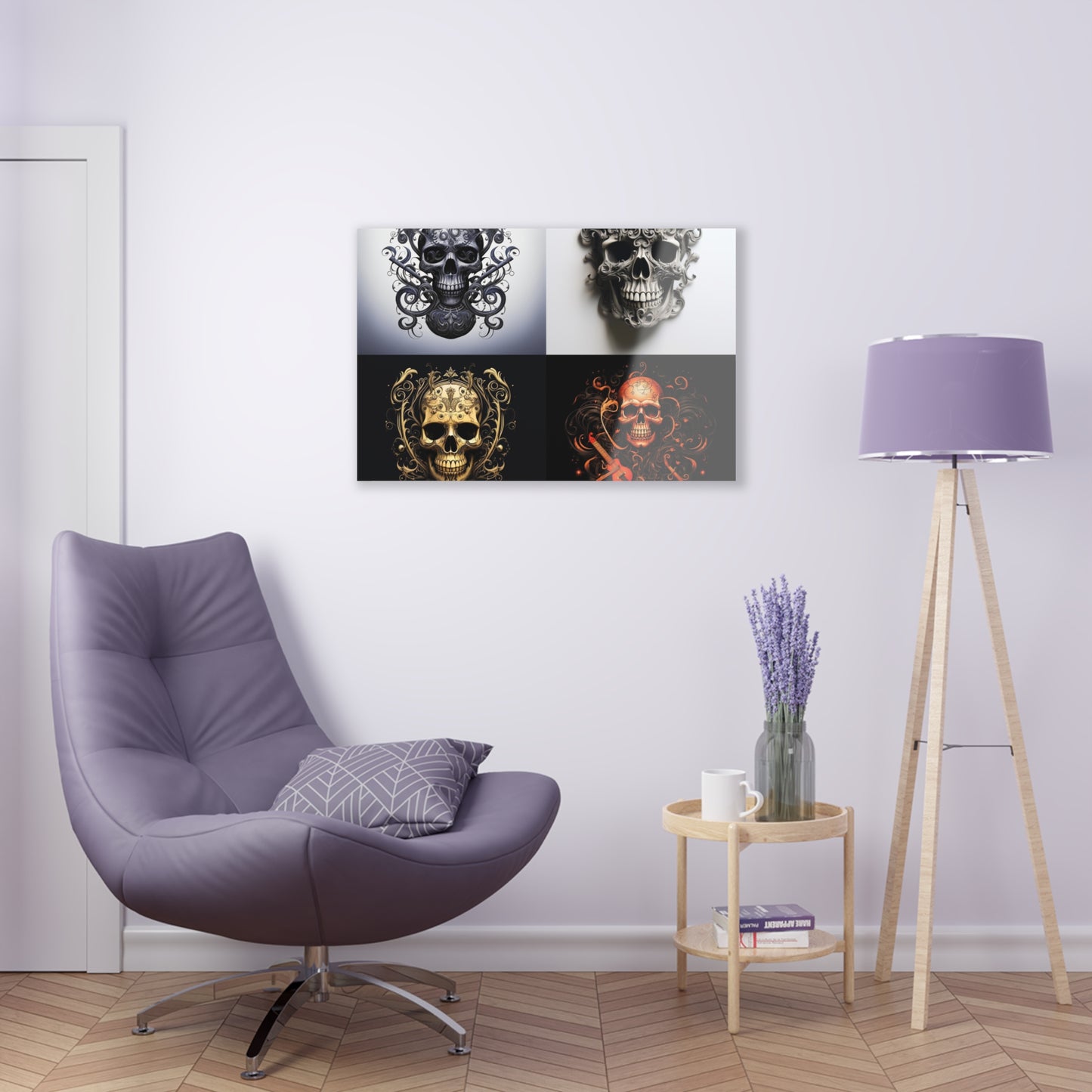 Acrylic Prints Skull Treble Clef 5