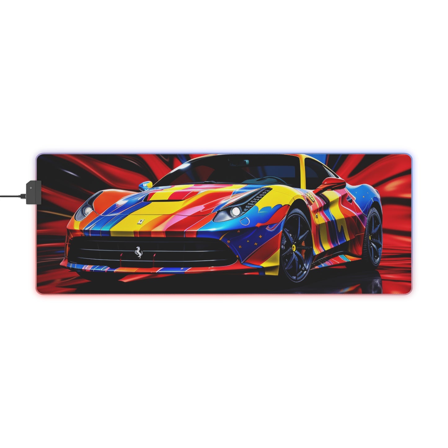 LED Gaming Mouse Pad Hyper Colorfull Ferrari 1