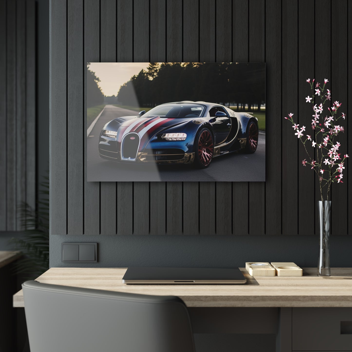 Acrylic Prints Bugatti Flag American 1