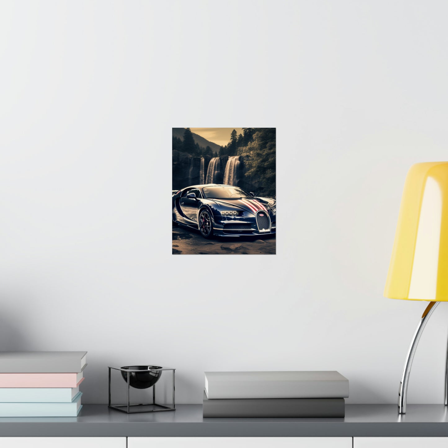 Premium Matte Vertical Posters Bugatti Waterfall 2