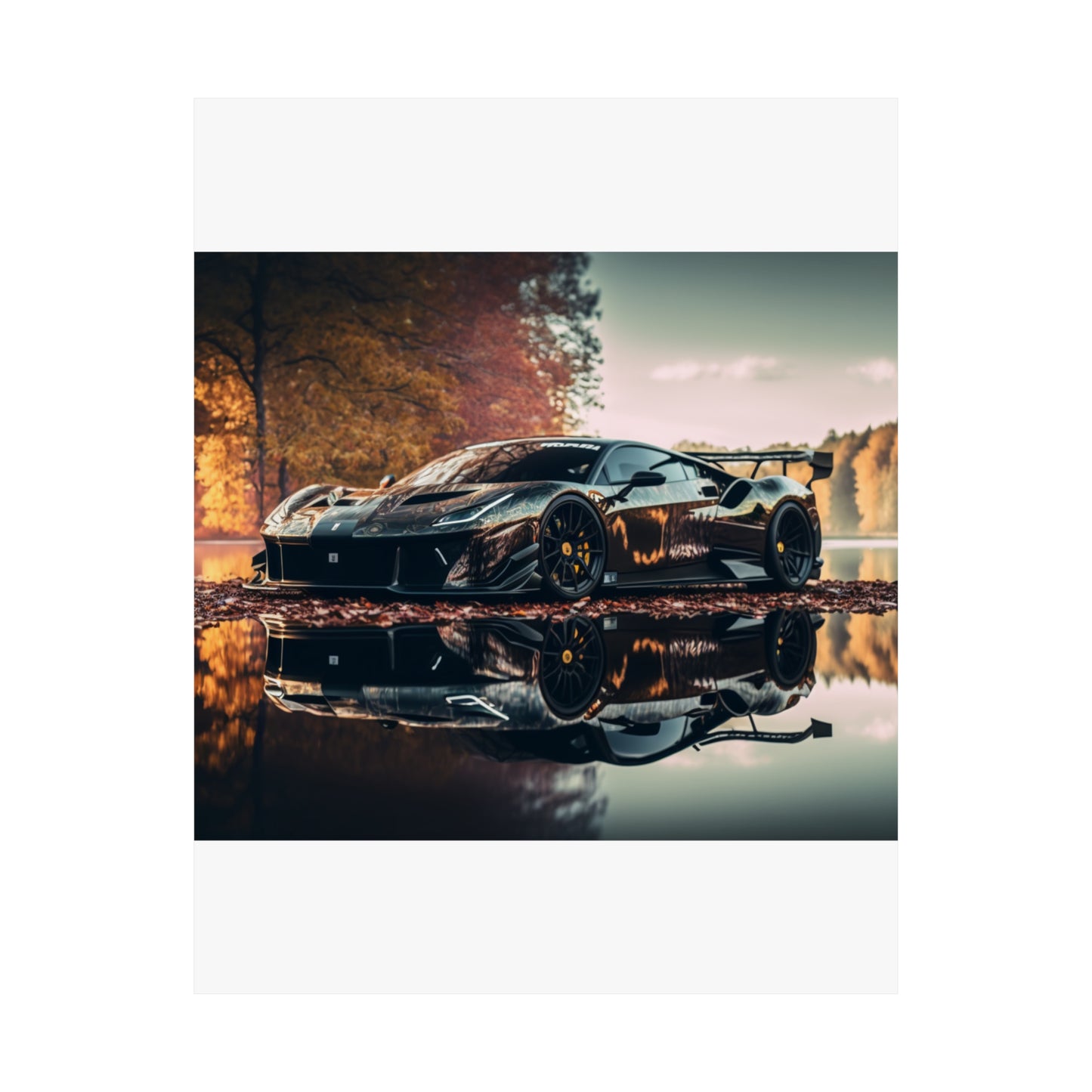 Premium Matte Vertical Posters Ferrari Lake 1