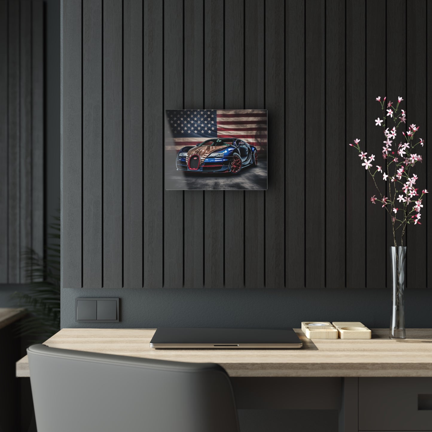 Acrylic Prints Bugatti American Flag 4