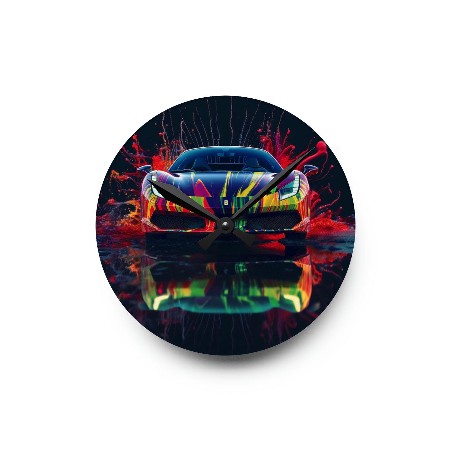 Acrylic Wall Clock Ferrari Fusion Water 1