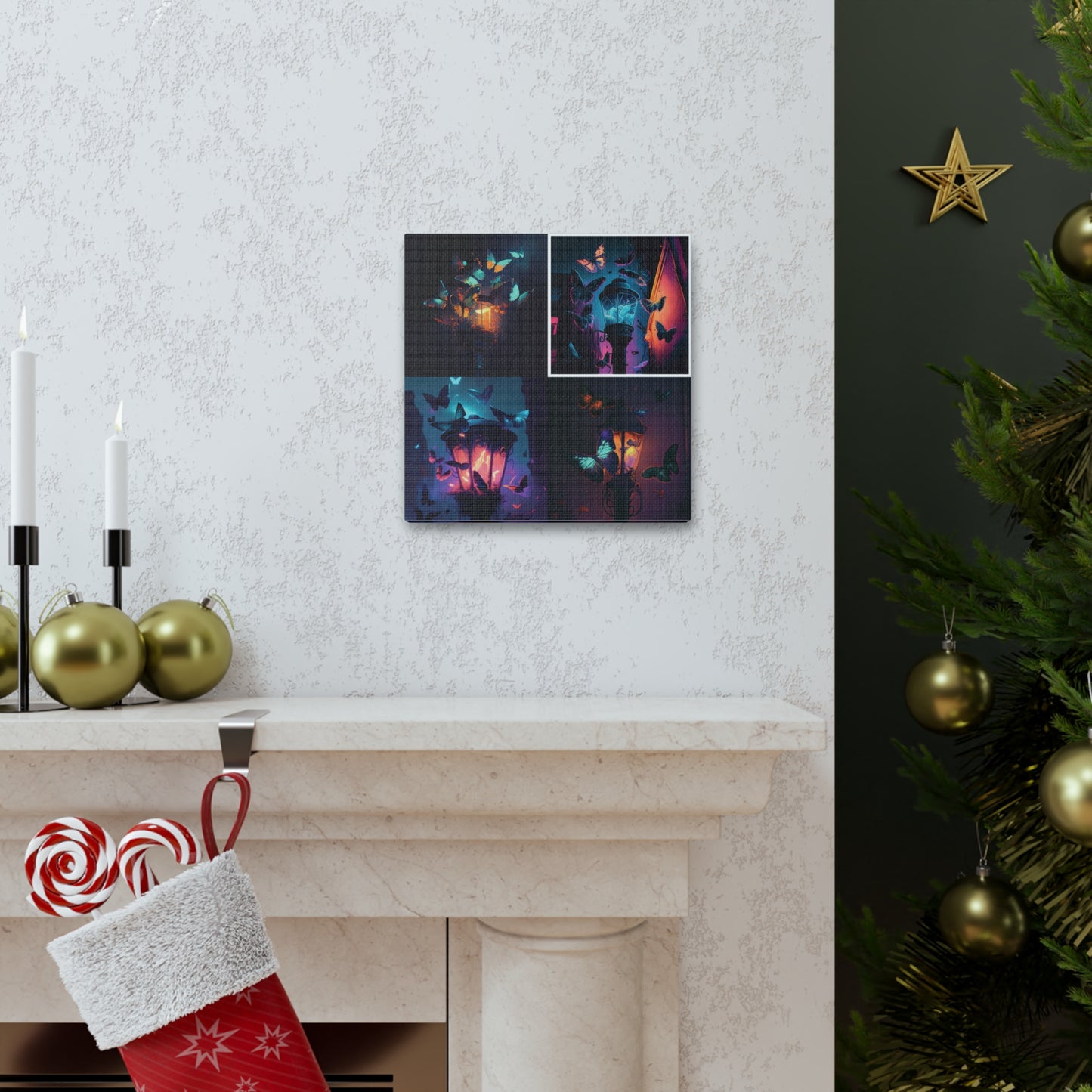 Canvas Gallery Wraps Street Light Butterfly 5