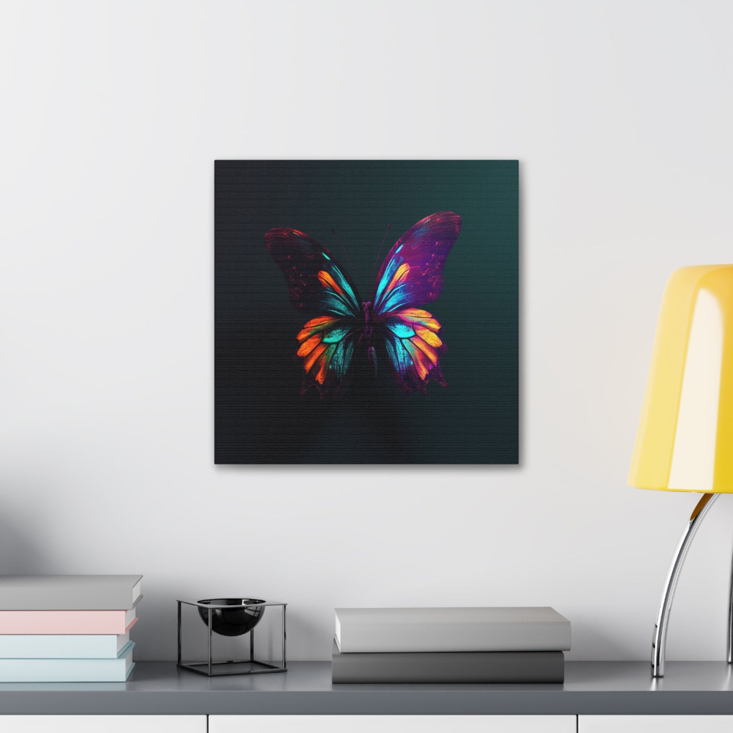 Canvas Gallery Wraps Hyper Colorful Butterfly Macro 4