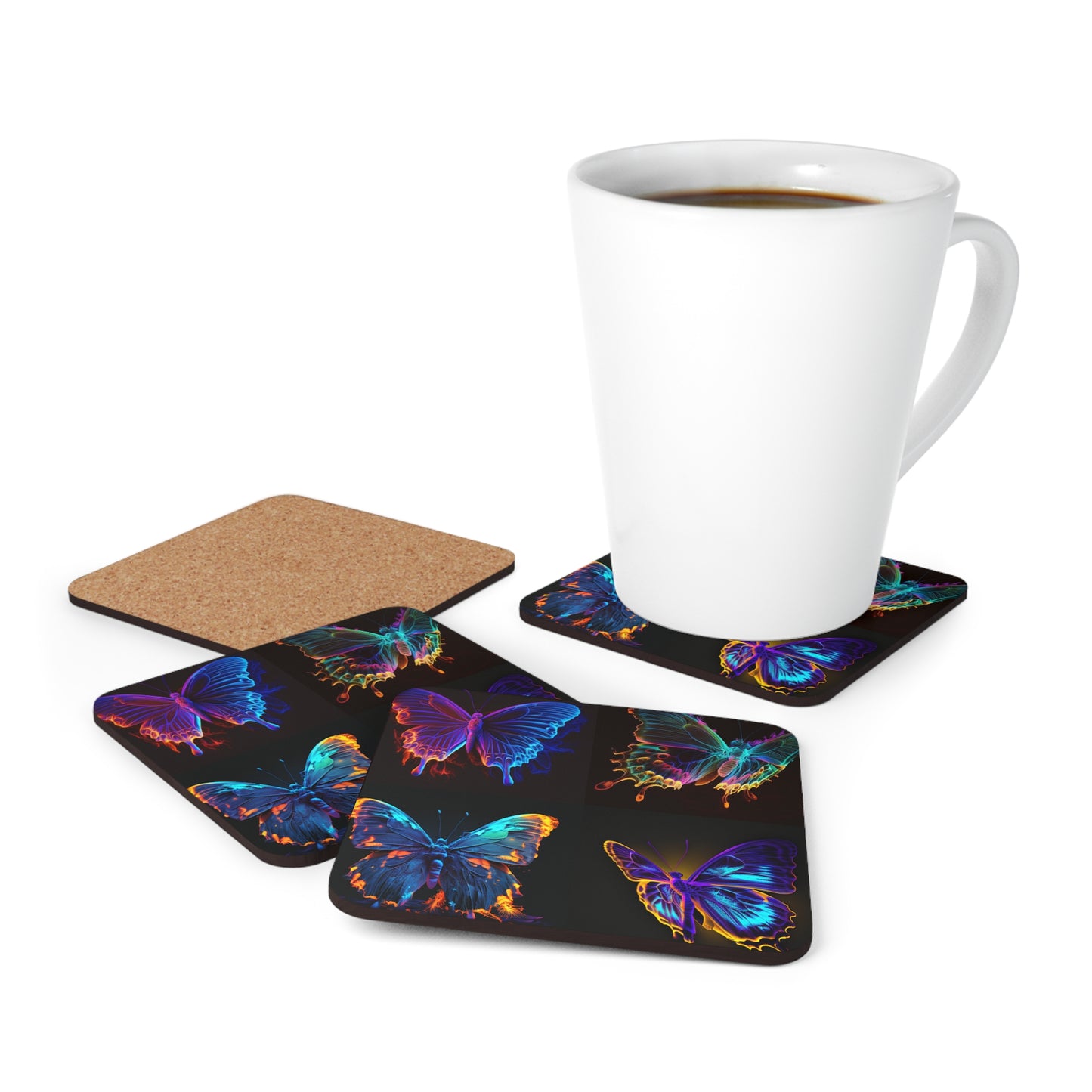 Corkwood Coaster Set Thermal Butterfly 5