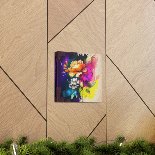Canvas Gallery Wraps Bright Spring Flowers 4