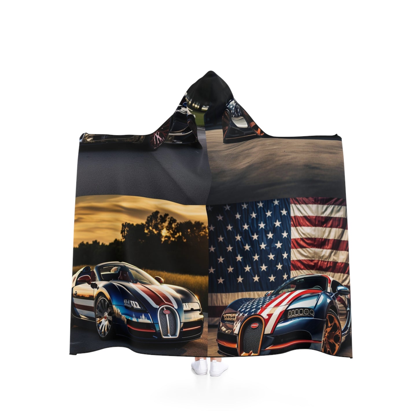 Hooded Blanket Bugatti Flag American 5