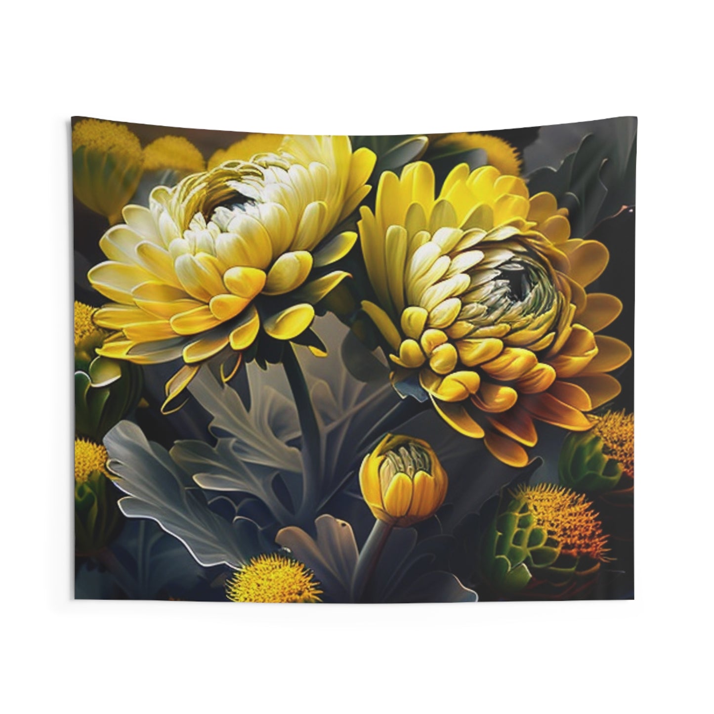 Indoor Wall Tapestries Yellow Hermosas Flores Amarillas 2