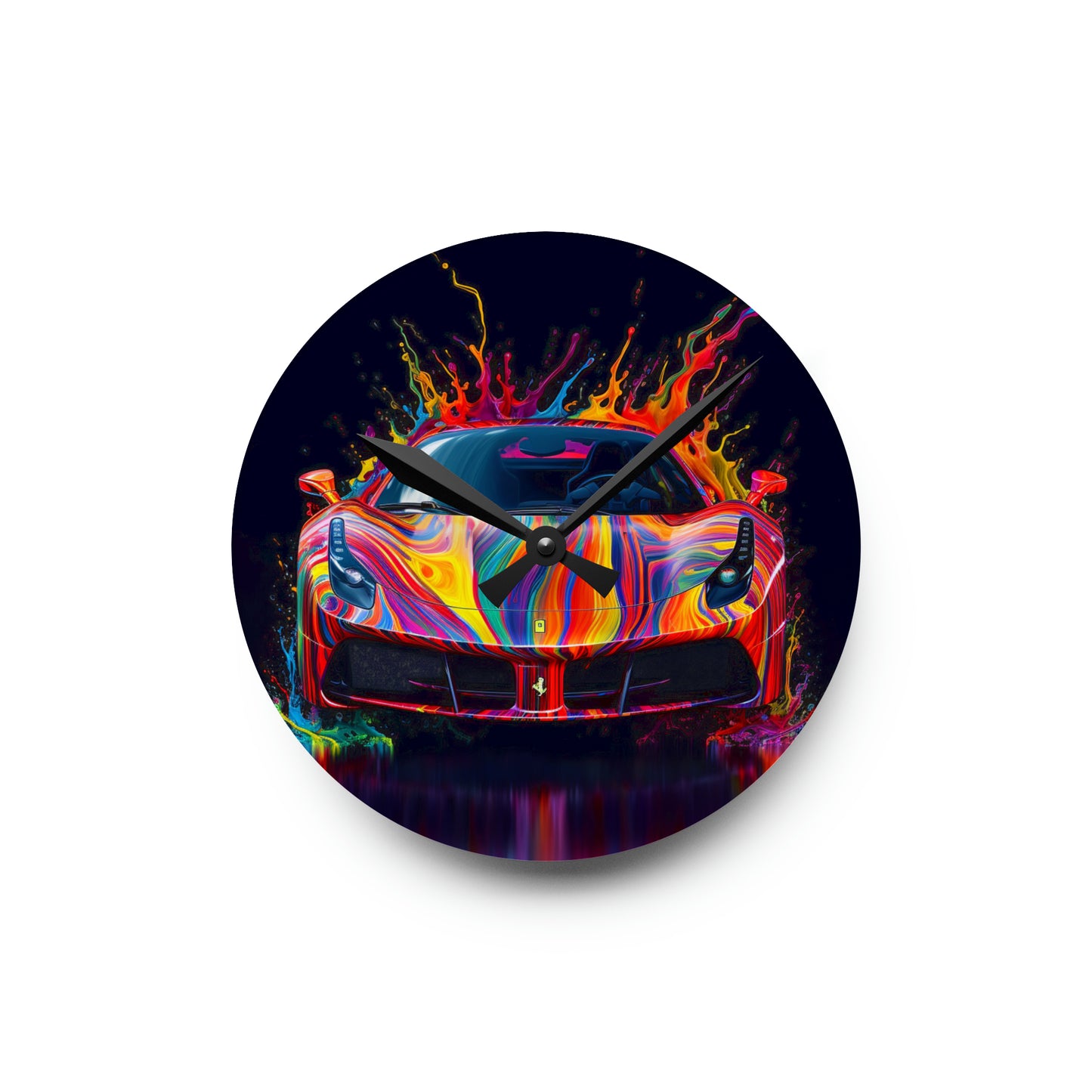 Acrylic Wall Clock Ferrari Fusion Water 4