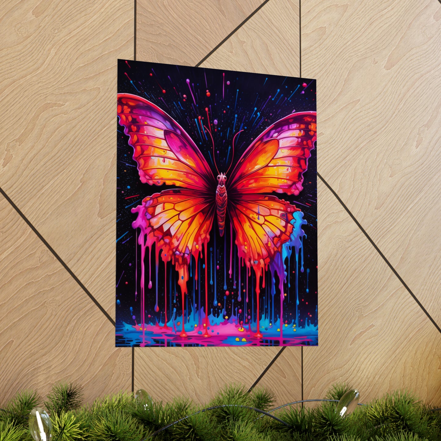 Premium Matte Vertical Posters Pink Butterfly Flair 4