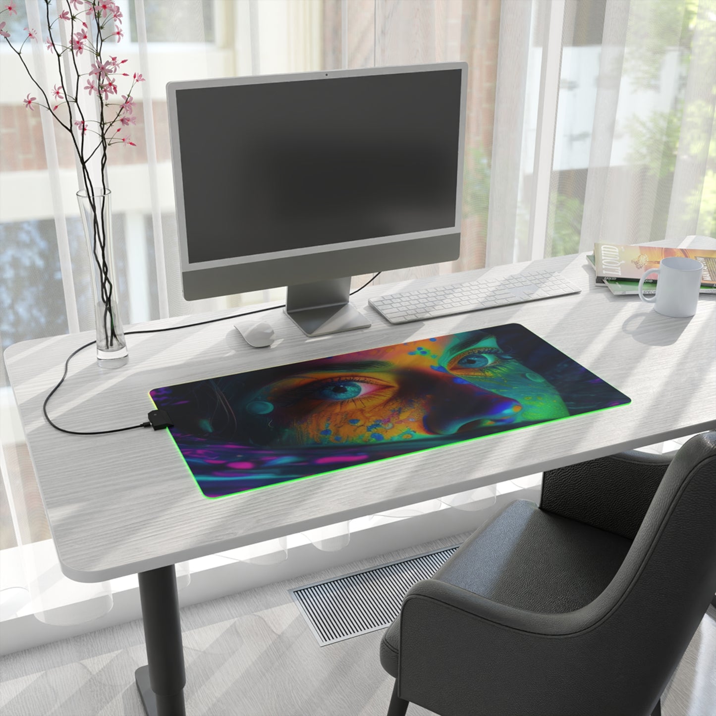 LED Gaming Mouse Pad Florescent Glow 3